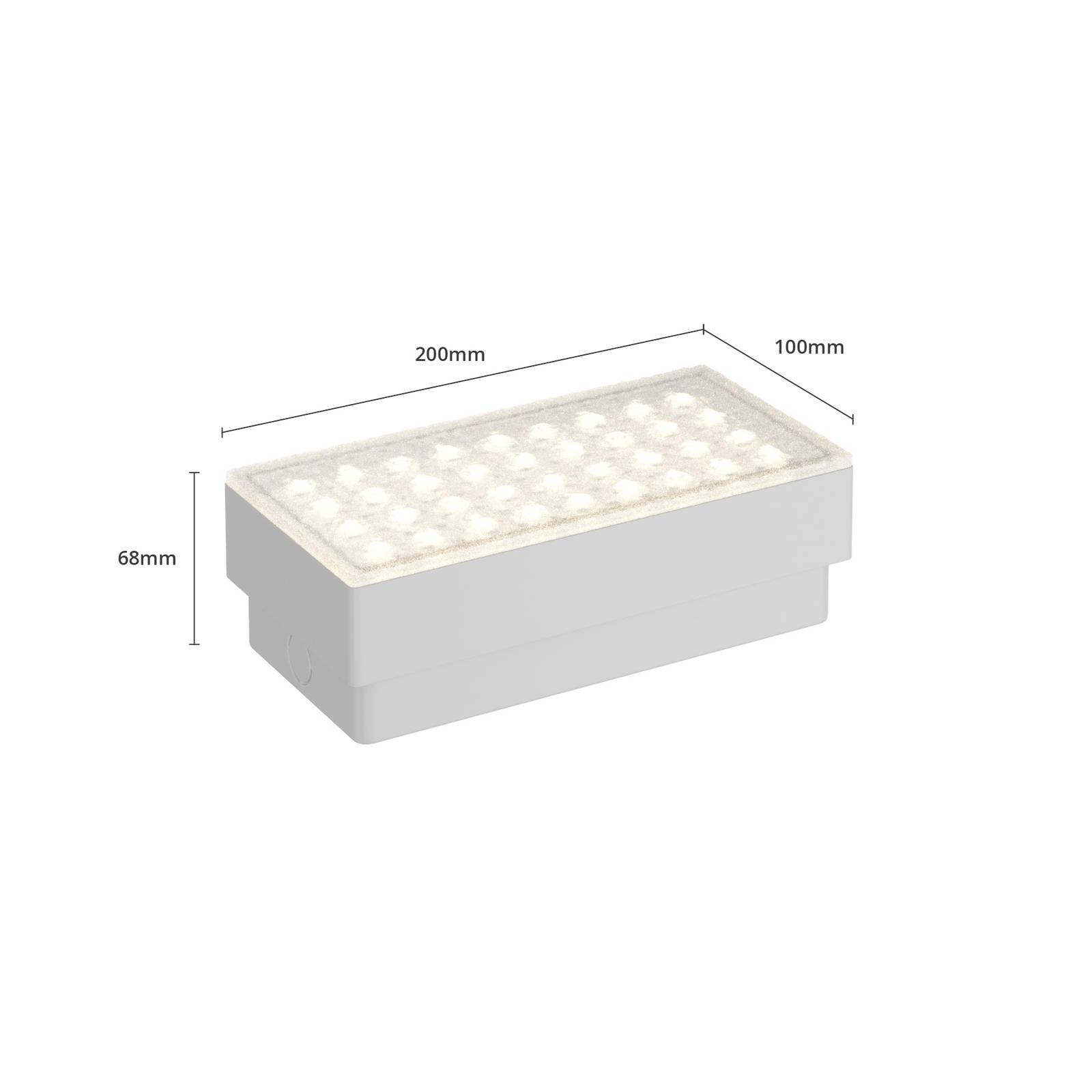 Prios Ewgenie oprawa wpuszczana LED, 20 x 10 cm