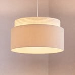 Hanglamp Milano, ecru/beige, Ø 45 cm, textiel, E27