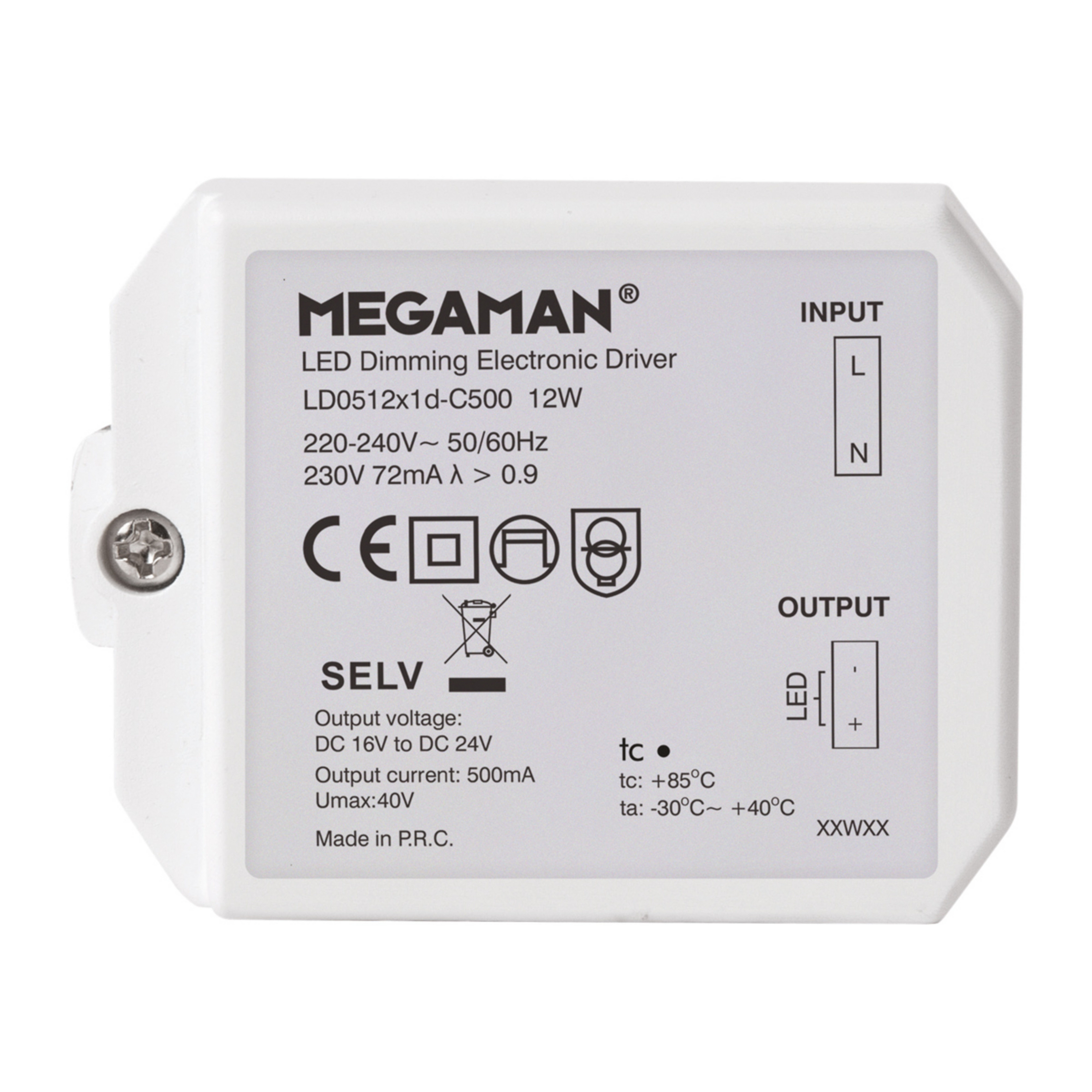 LED ovladač pro Rico HR, stmívací U-DIM, 12 W