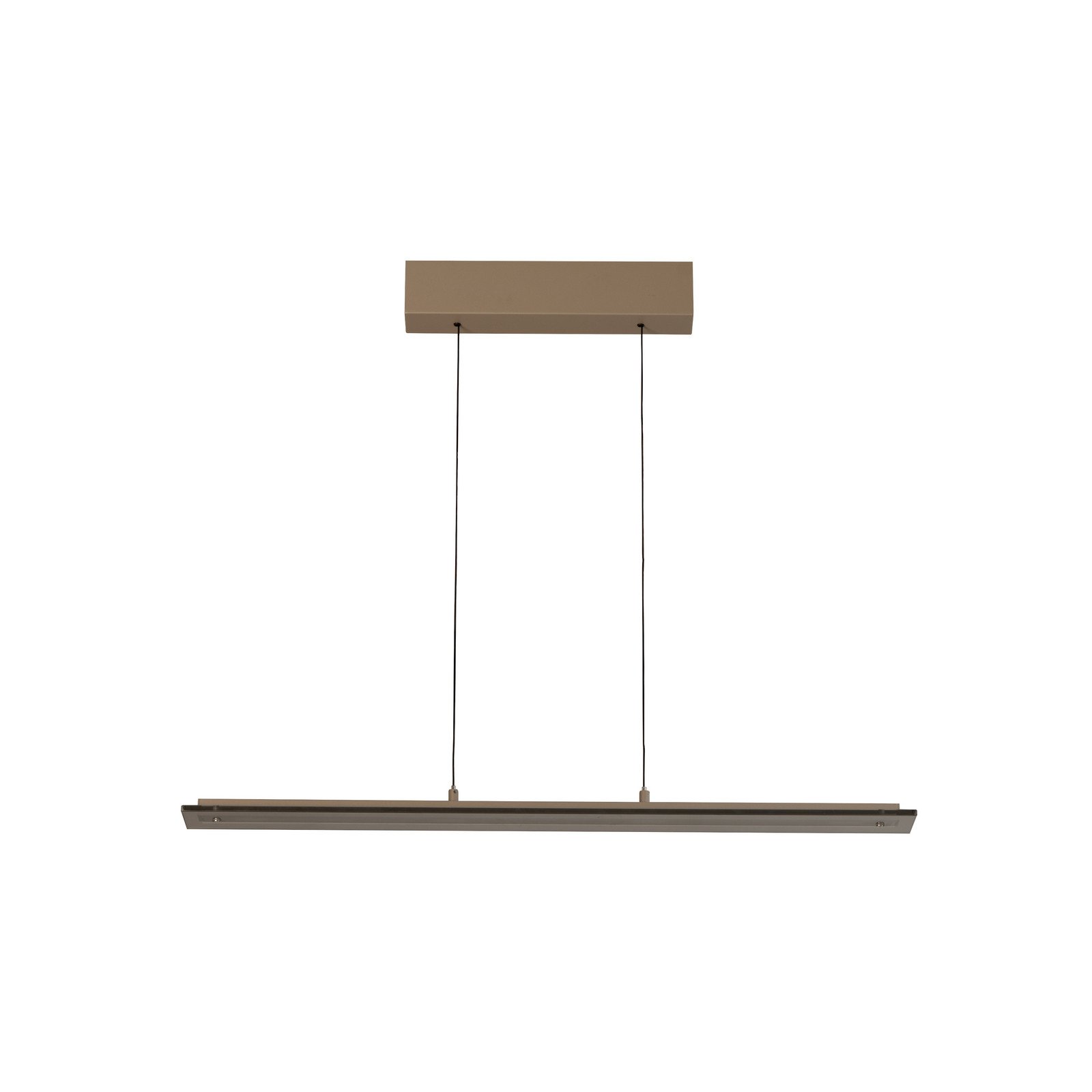 FISCHER & HONSEL Lampă suspendată LED Torvi gri/cenușiu 88 cm metal/sticlă - Camera de zi / sufragerie - Modern - gri-bej gri fumuriu