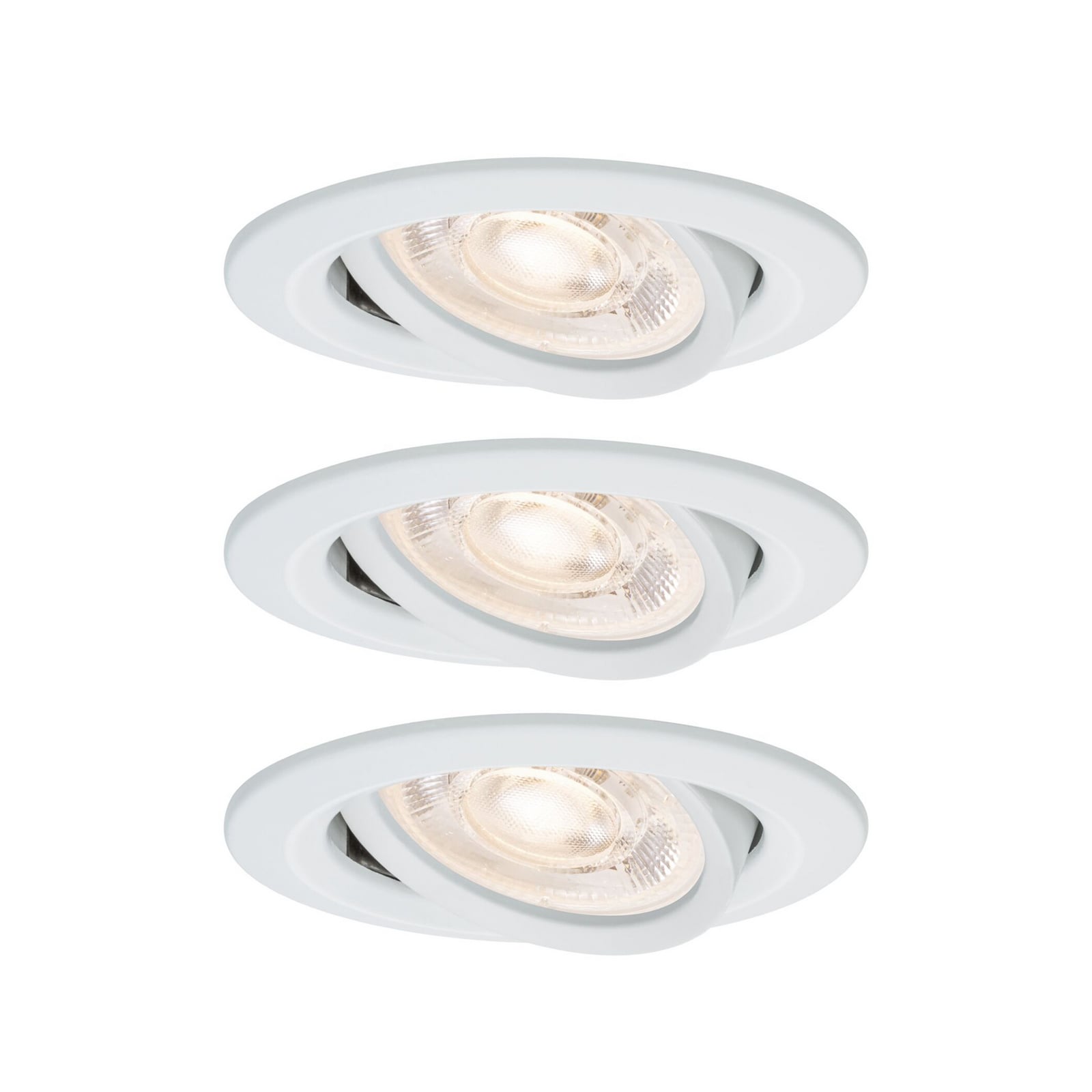 Paulmann indbygningslampe NOVA, hvid, 8 cm, drejelig, 827 stepdim 3x