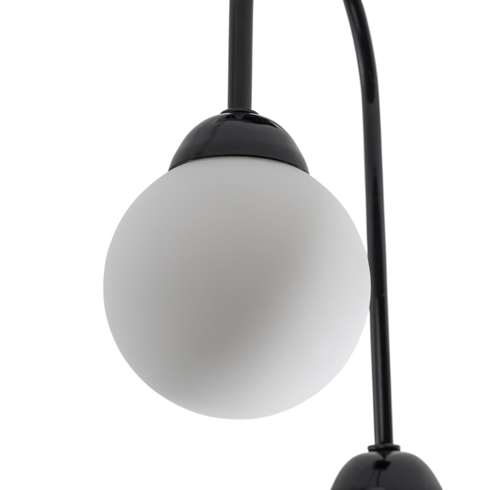Plafoniera Bandi, nero/opale, a 2 luci, G9