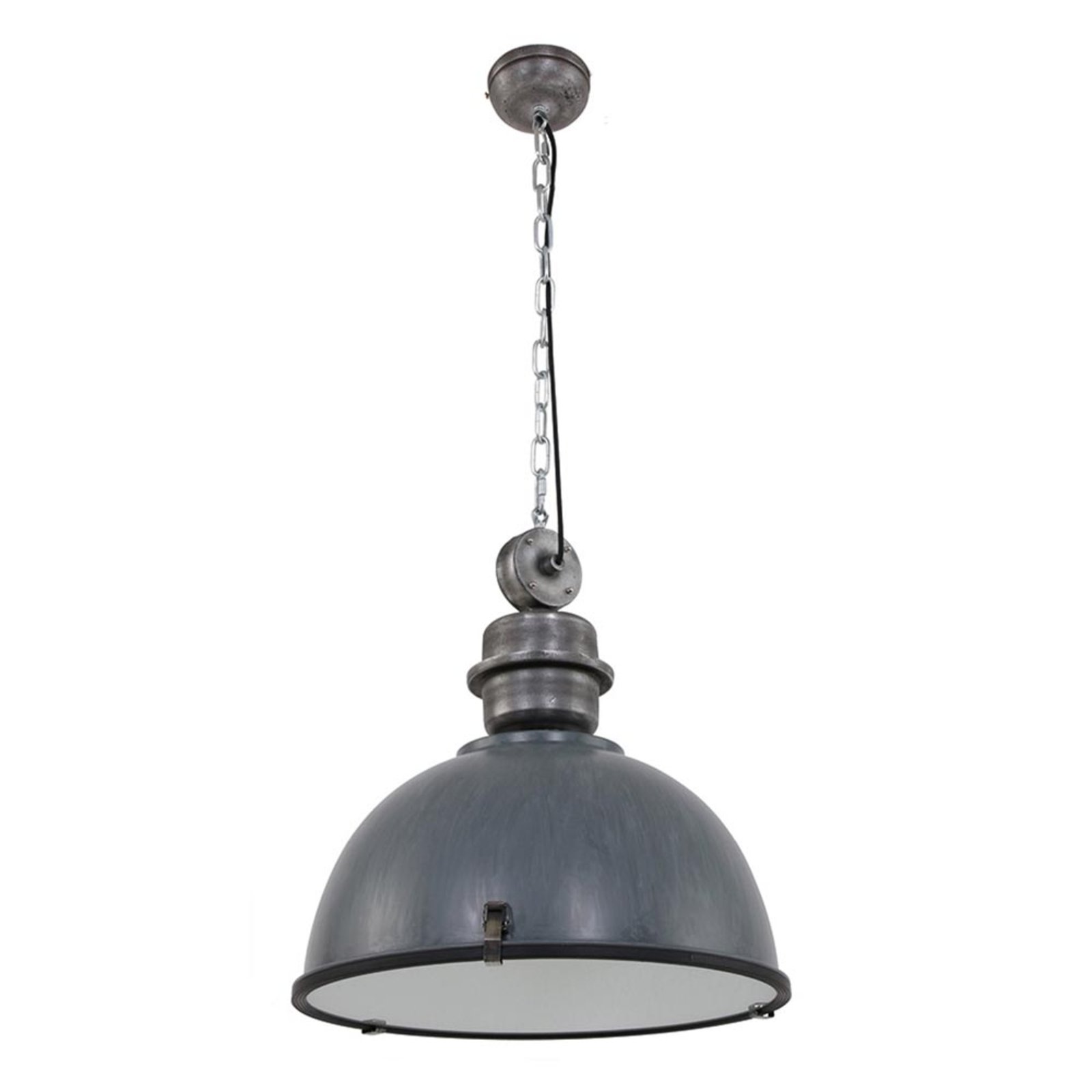 Grey hanging lamp Bikkel XXL, industrial design