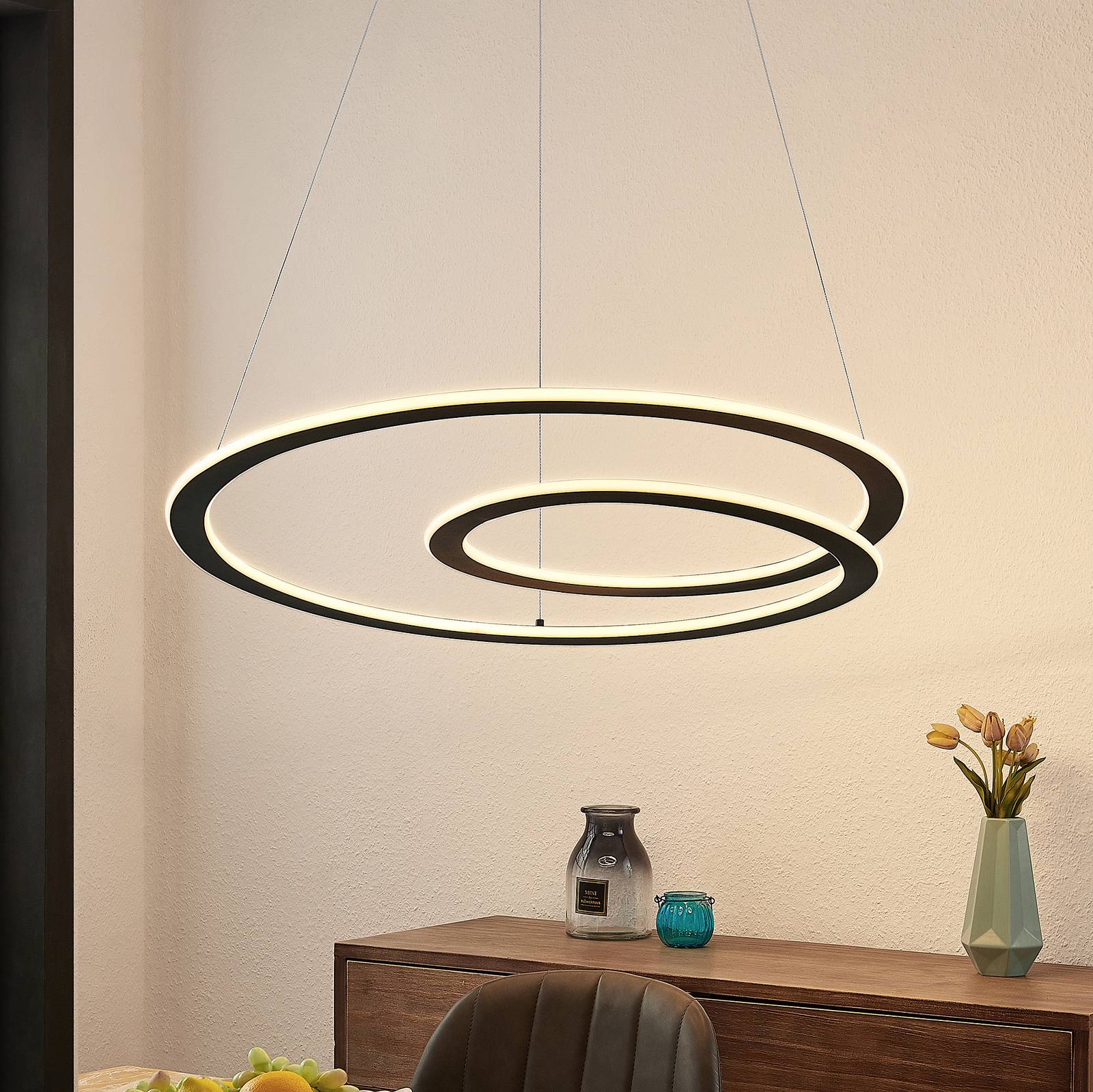 Lindby Cilija suspension LED, dimmable, Ø 81 cm
