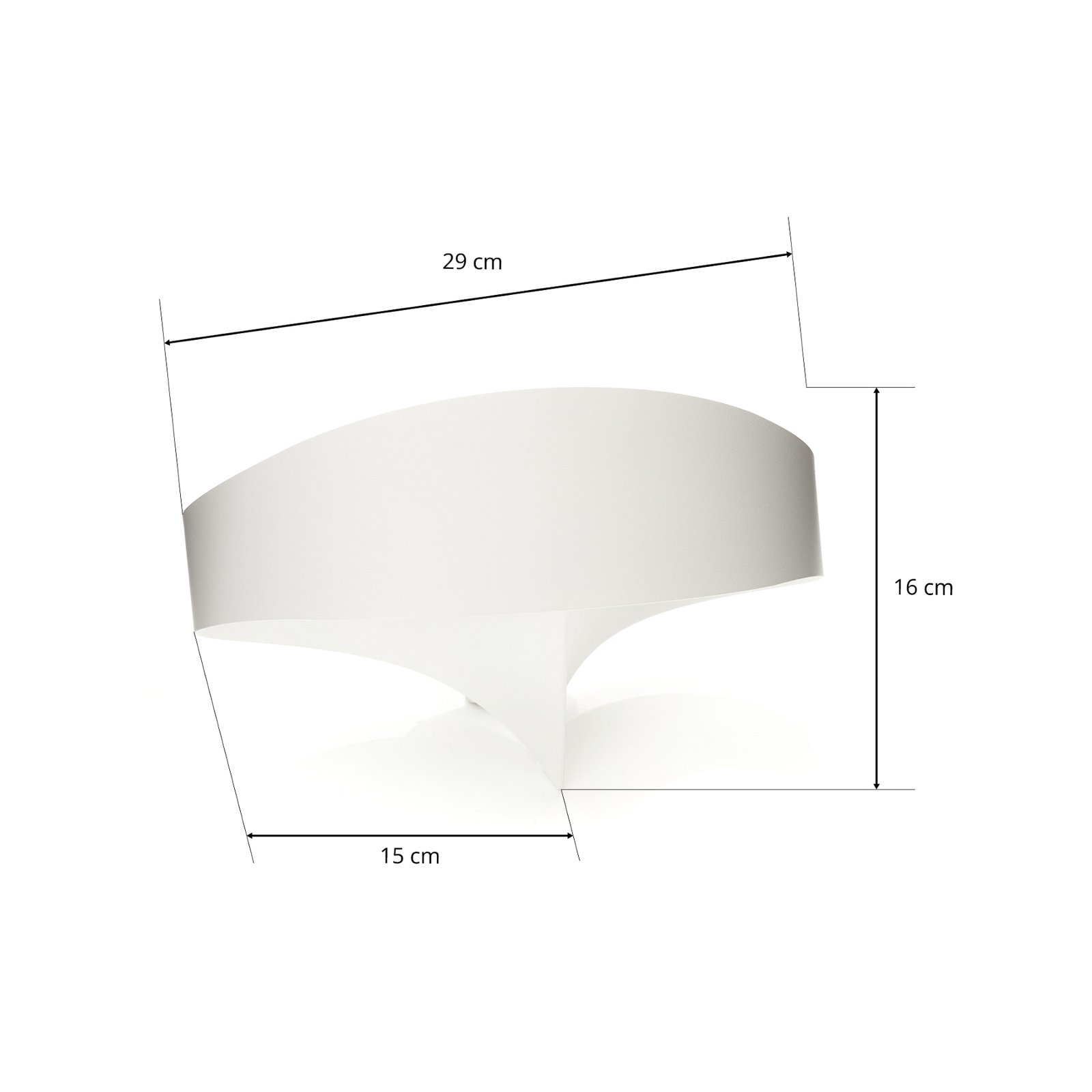 Witte wandlamp Scudo