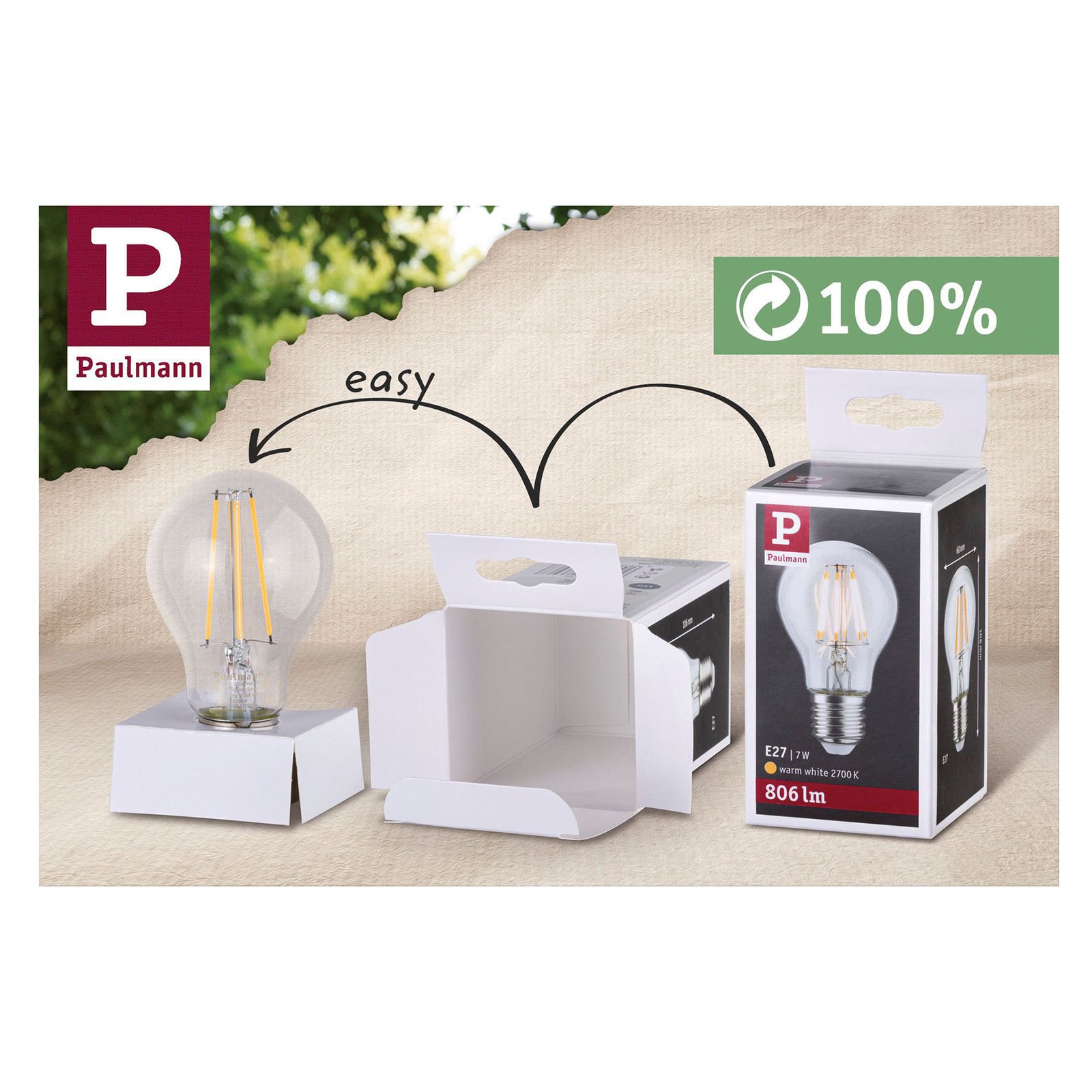 Paulmann LED-druppellamp E14 4,5W 2700K mat 2/pak
