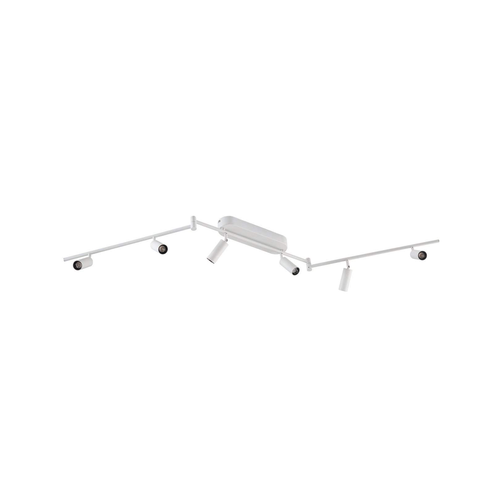Lindby Eldrin LED ceiling light, 6-bulb, spots, white