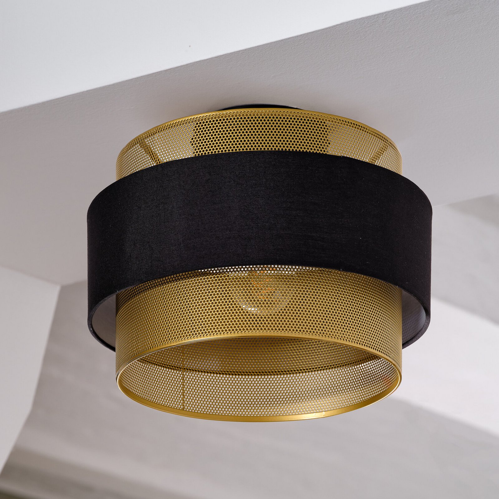OSRAM Decor Hornet ceiling light, 1-bulb, black/gold