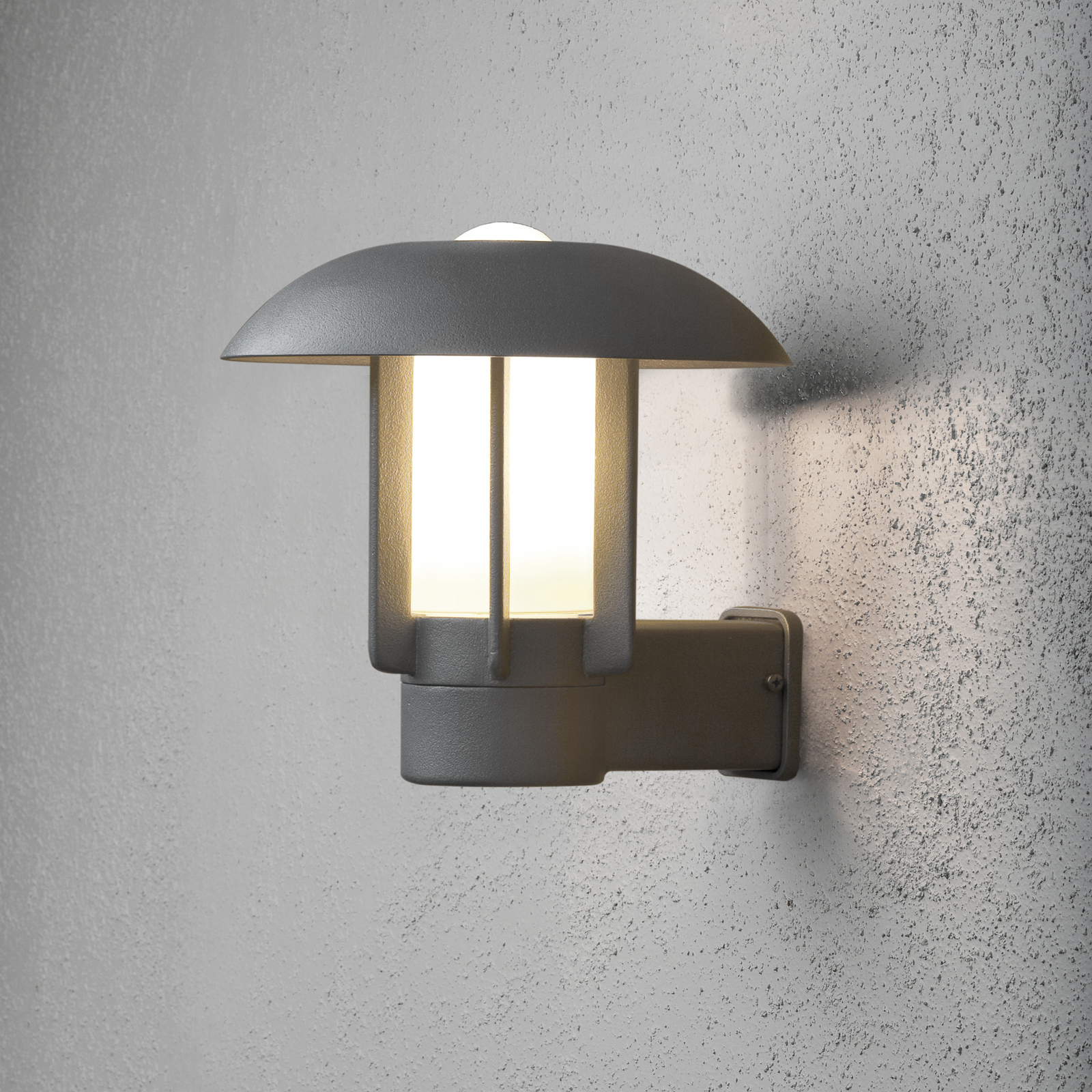 Udendørs væglampe Heimdal i aluminium, sølvgrå