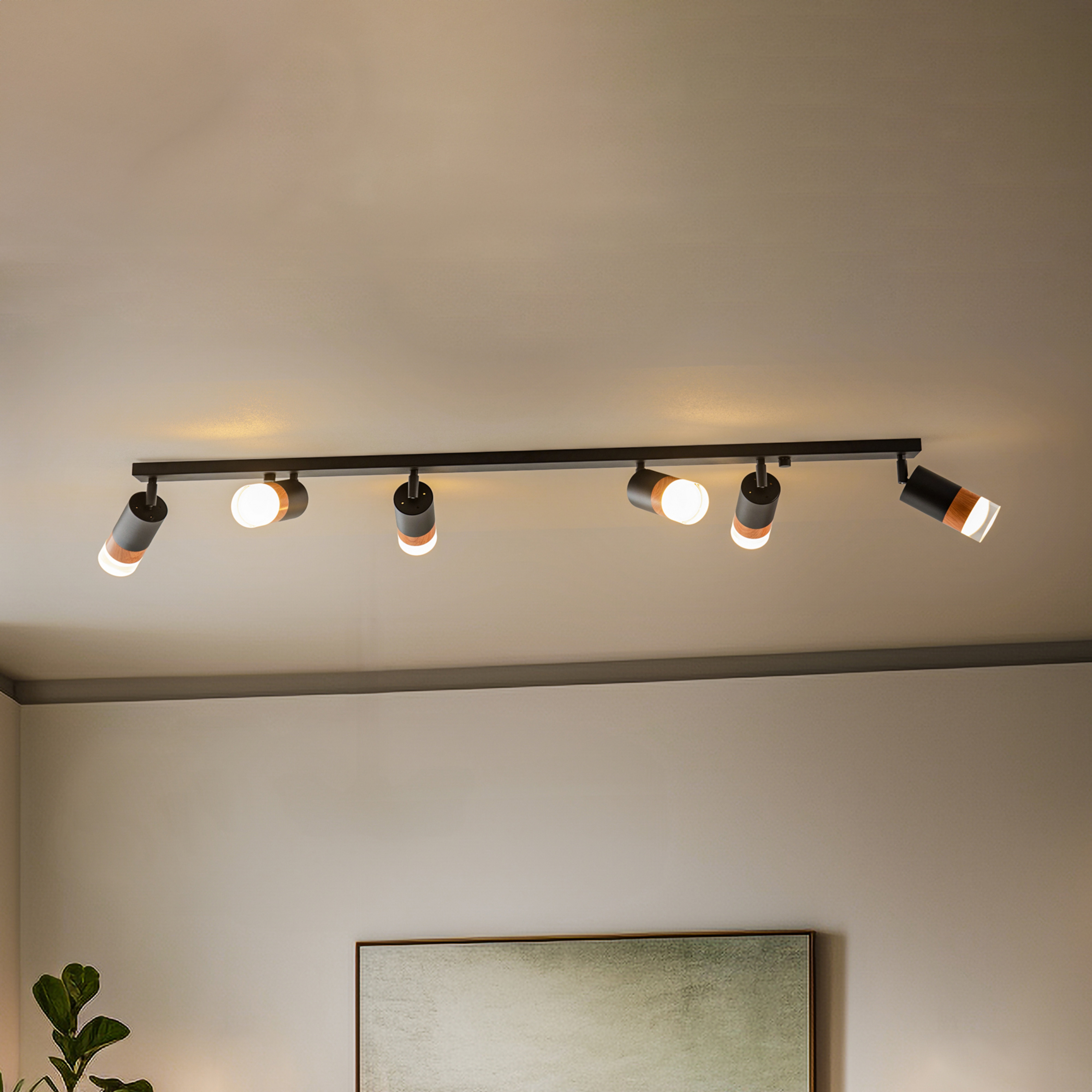 Envostar Fida Spot pour plafond, à 6 lampes, noir