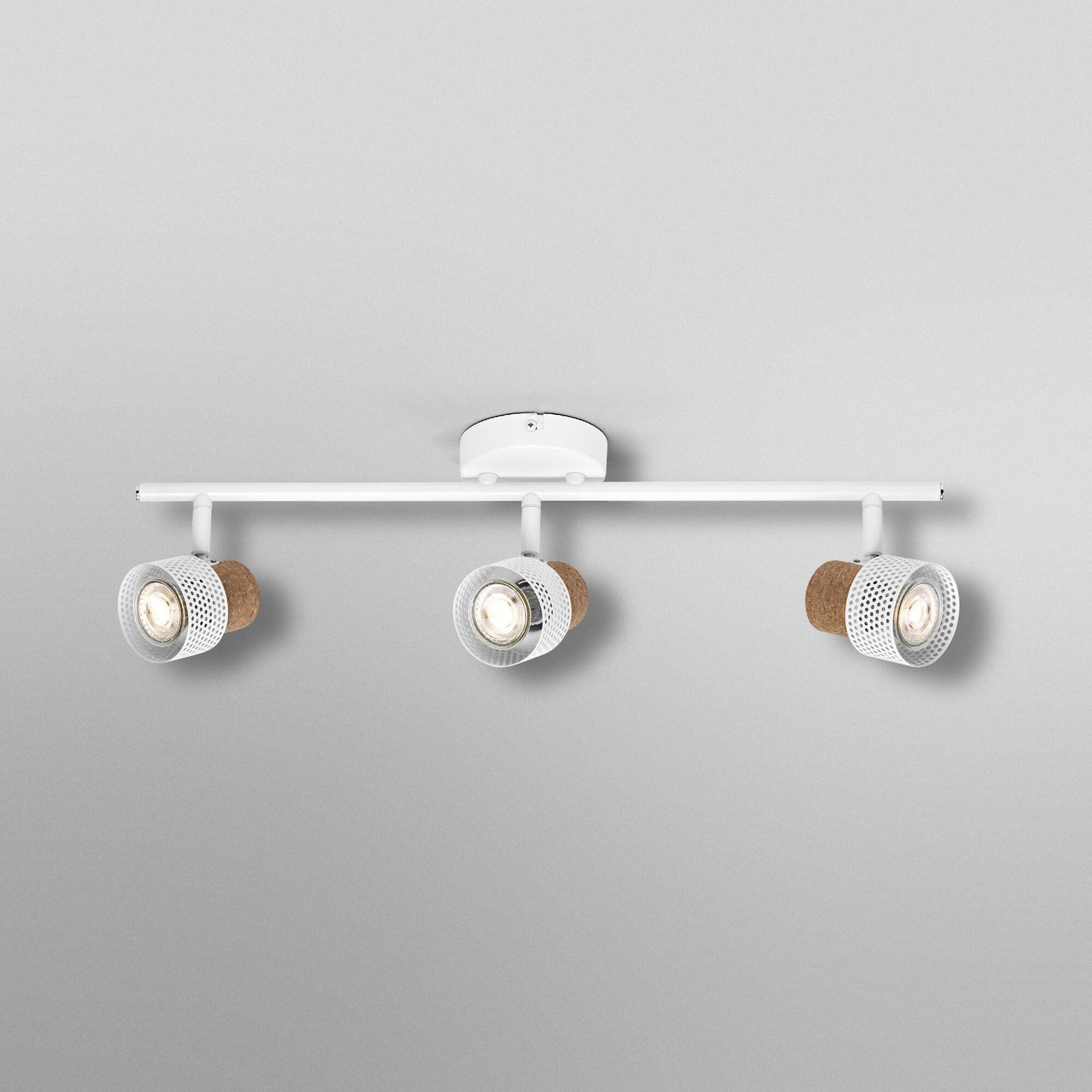 OSRAM тавански прожектор CORK, бял, 3 спота, GU10-LED, 927, дим