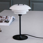 Dyberg Larsen DL20 table lamp, glass lampshade