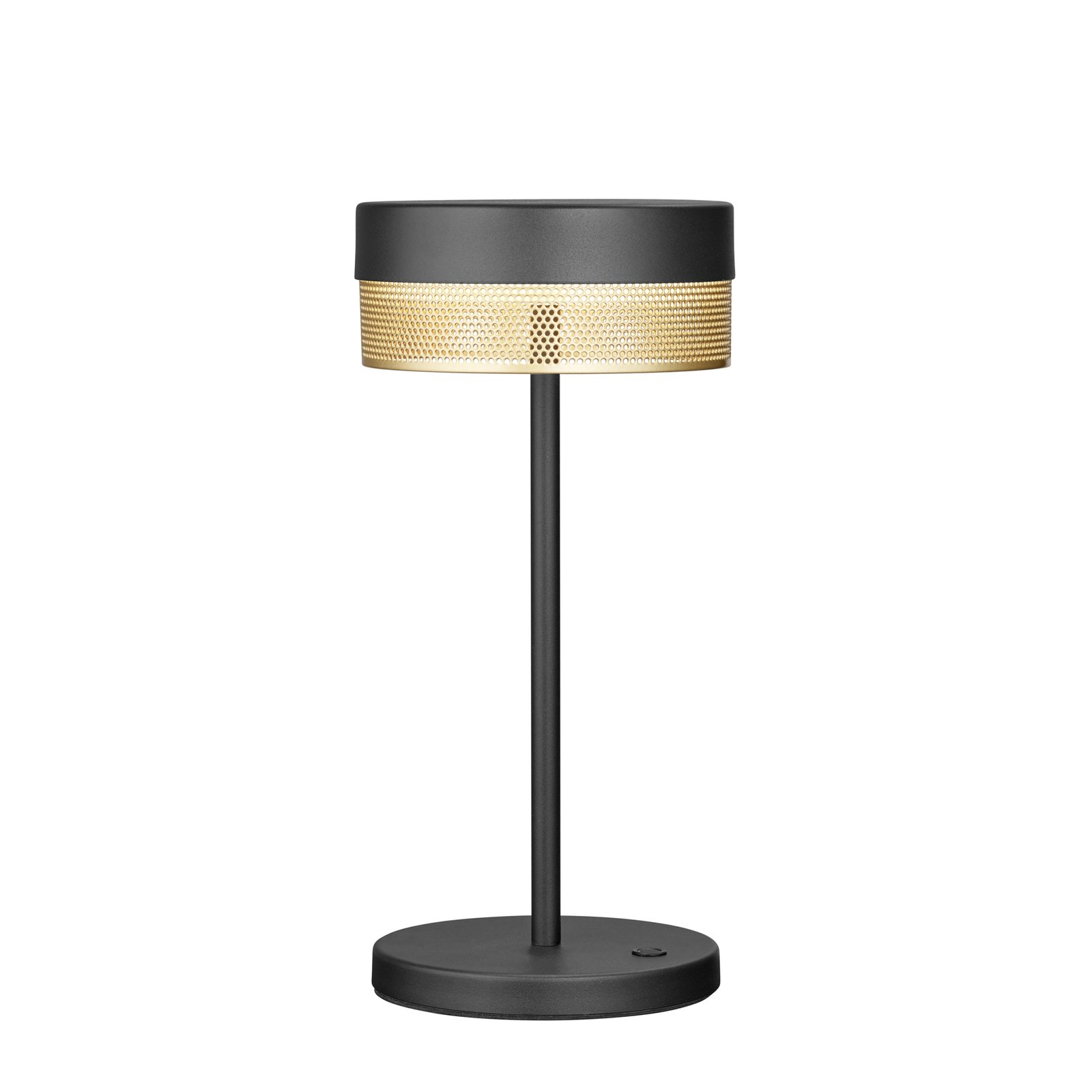 LED tafellamp Mesh accu, hoogte 30 cm zwart/goud