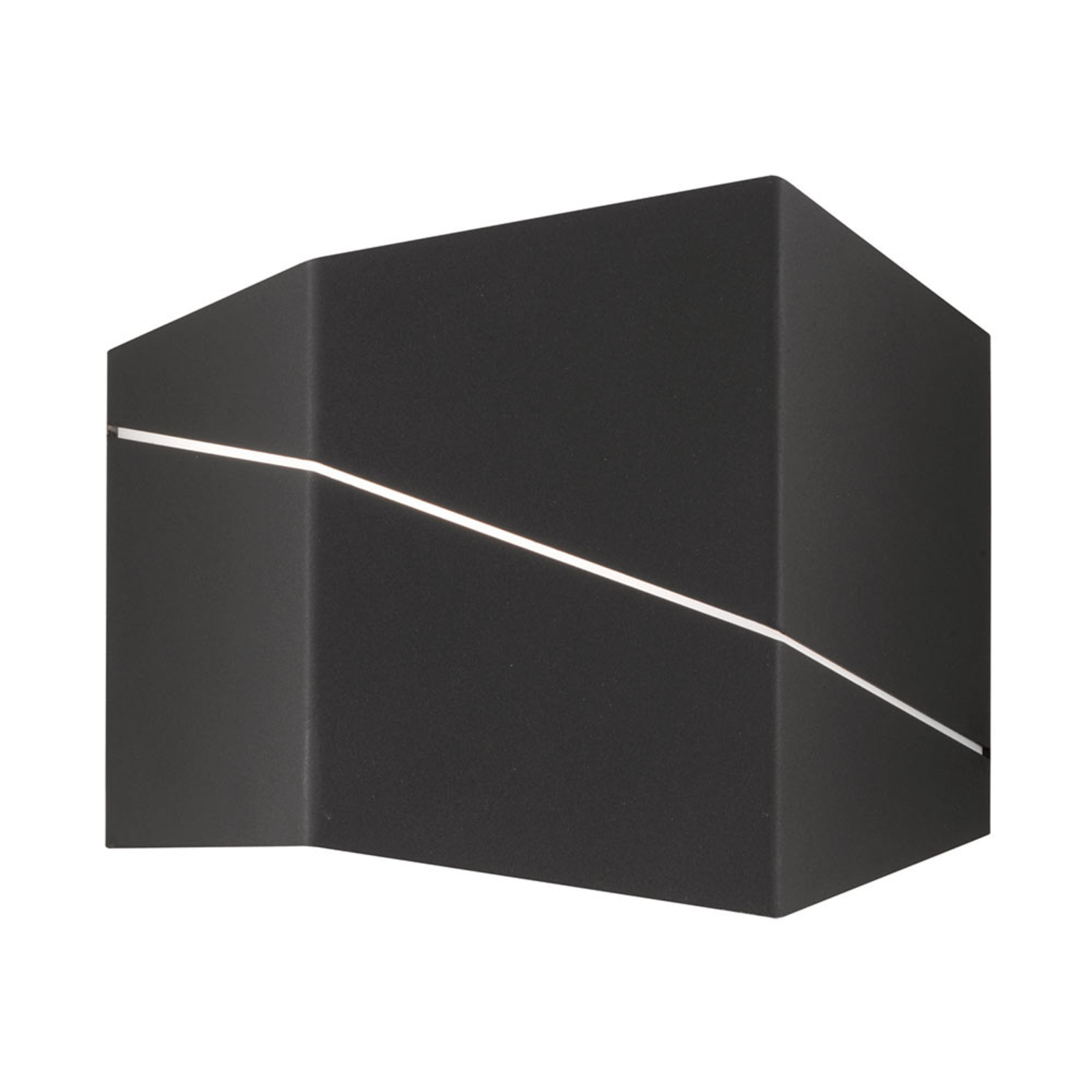 Zorro - aplique LED moderno, negro mate, 18 cm