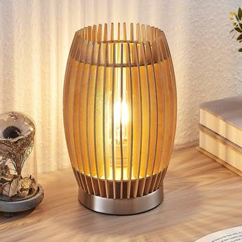Jemile table lamp with birch wood slats