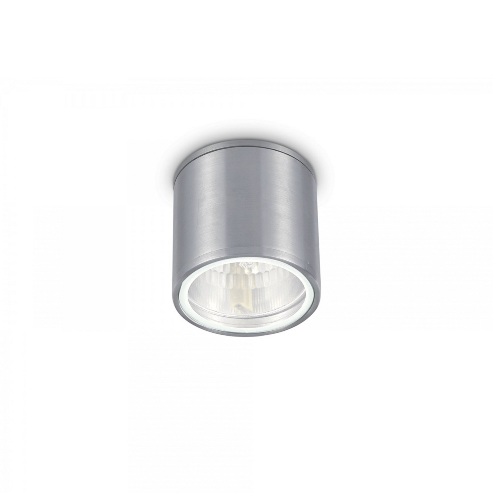 Ideal Lux griestu lampa Gun, alumīnija pelēka, IP44, GU10