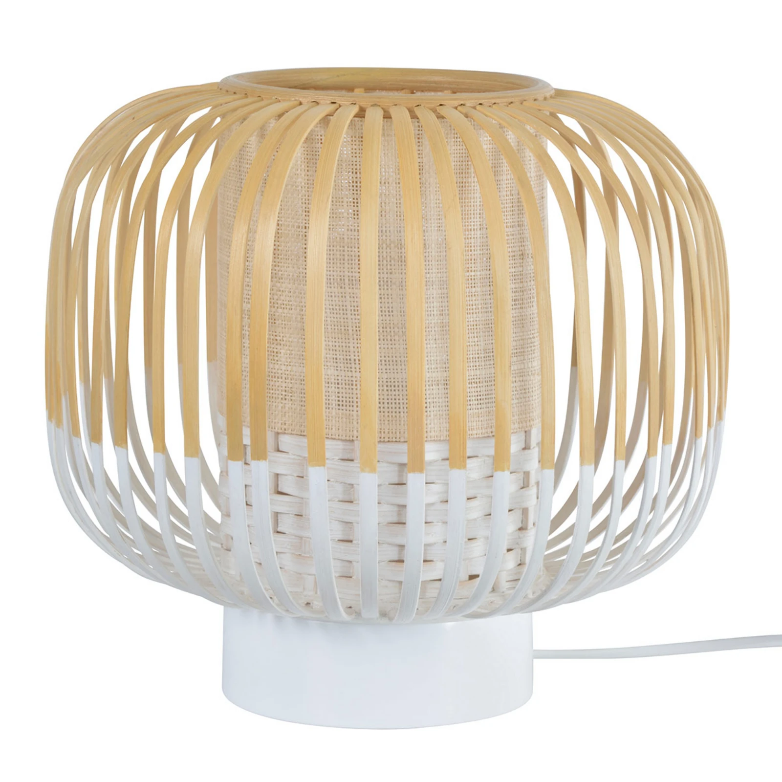 Forestier Bamboo Light S tafellamp 24 cm wit
