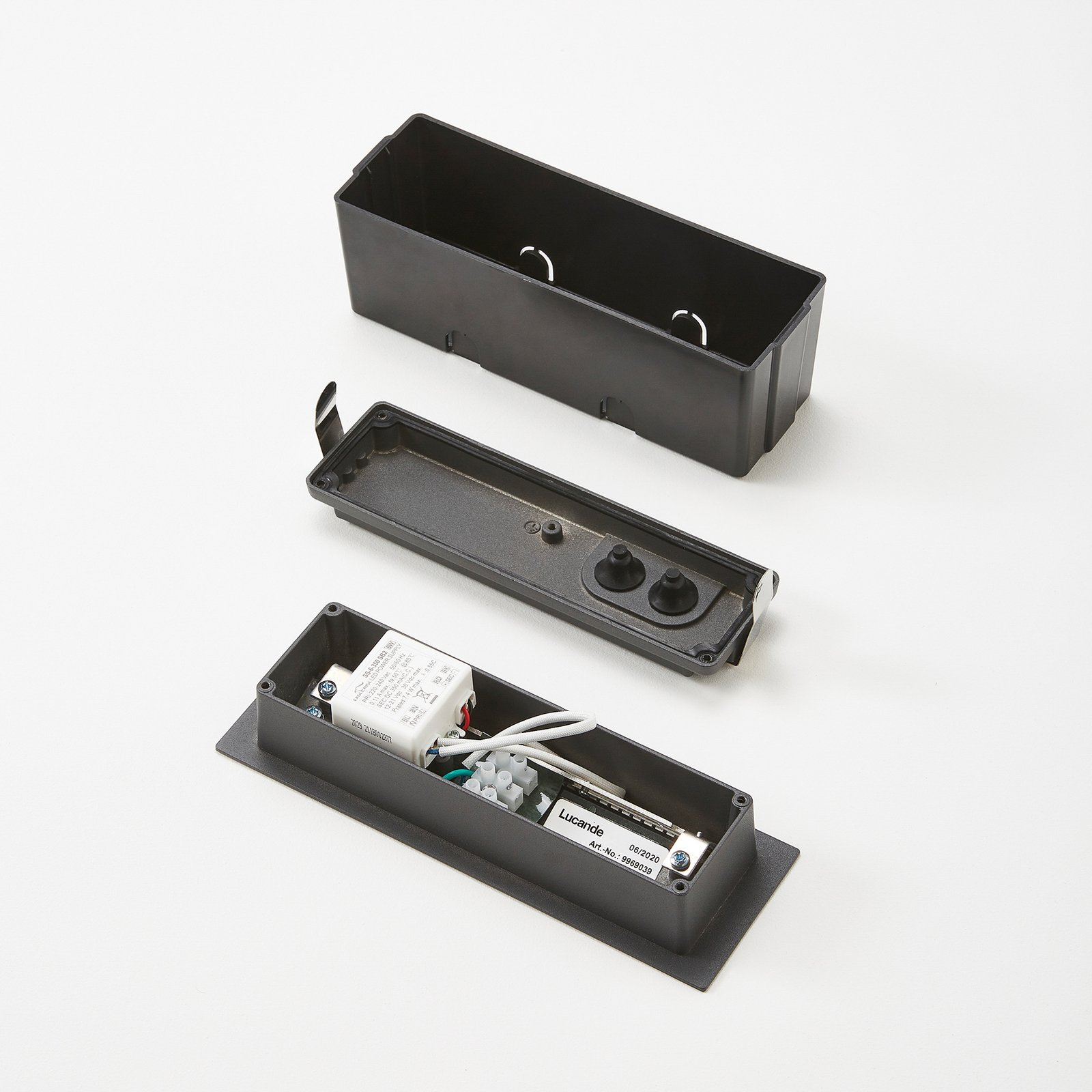 Loya Long Spoturi Exteriorul Încastrat IP54 Dark Grey - Lucande