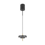 Candeeiro suspenso LED Keaton preto/dourado, Ø 20 cm Metal CCT