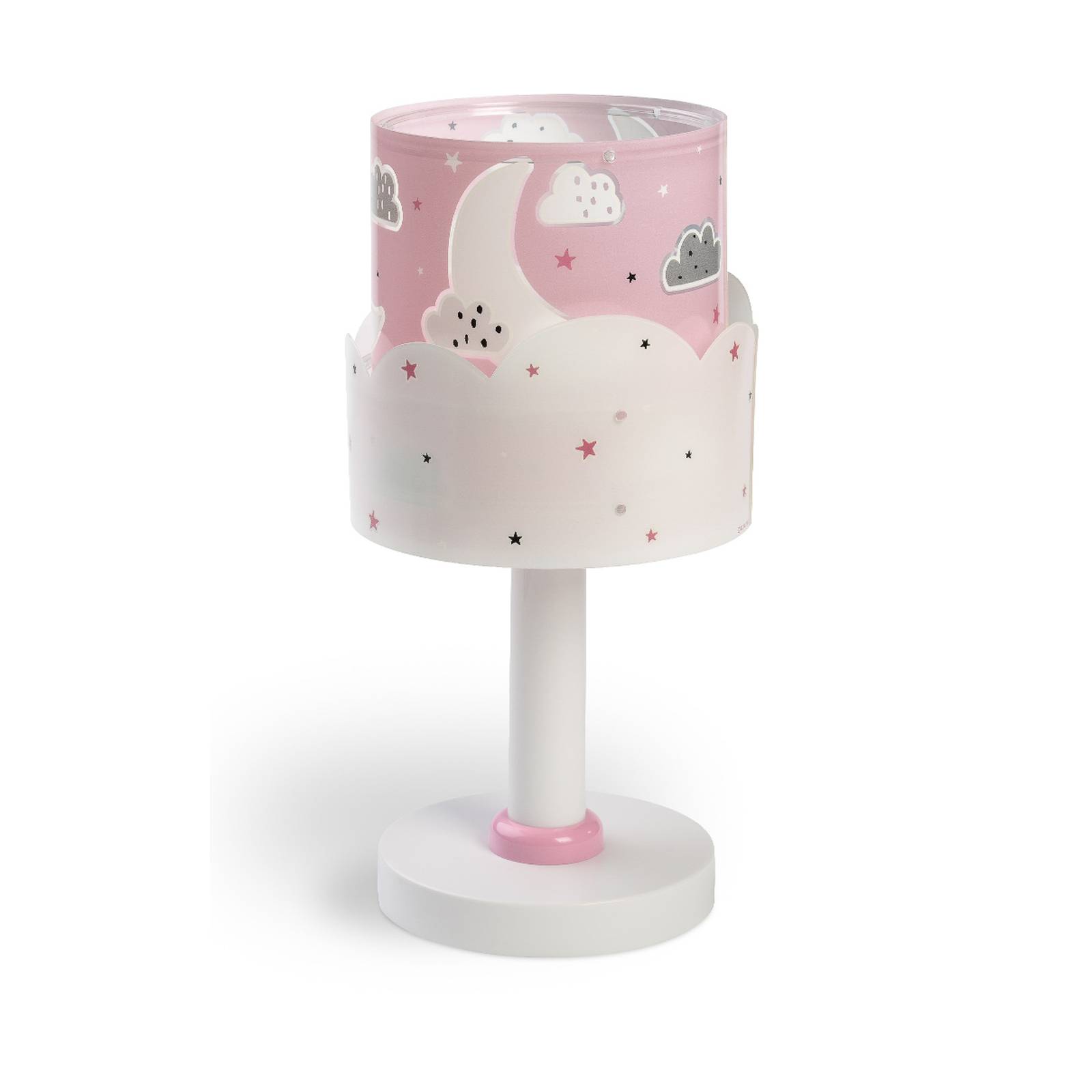 Dalber Moon children’s table lamp, pink, for Children's Room, plastic, E14, 40 W, H: 30 cm
