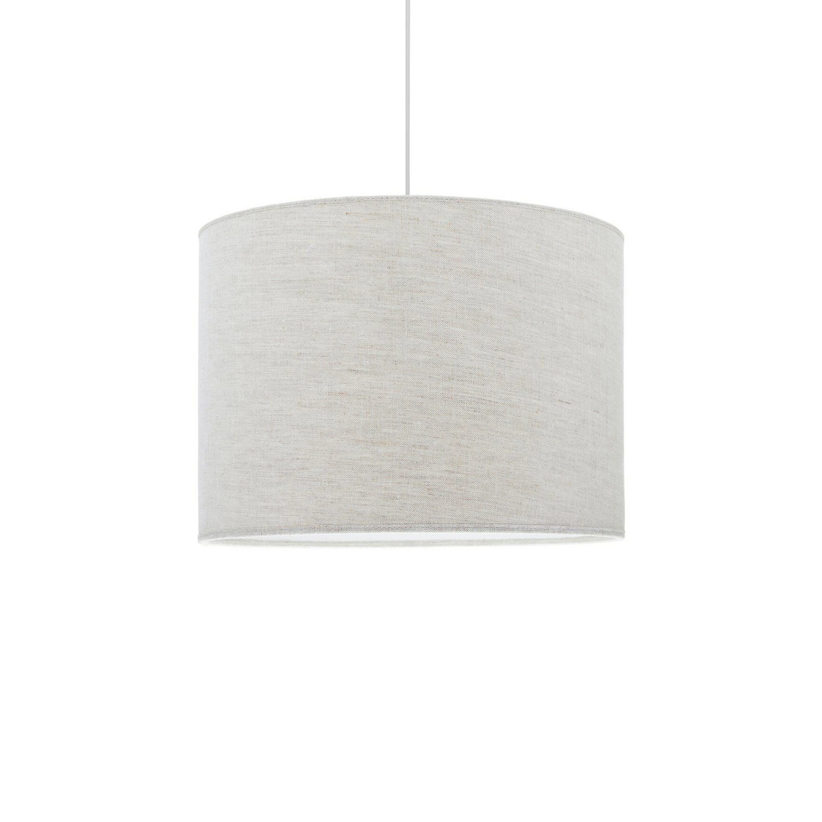 PR Home hanglamp Sara, lichtbeige, Ø 35 cm, linnen textiel