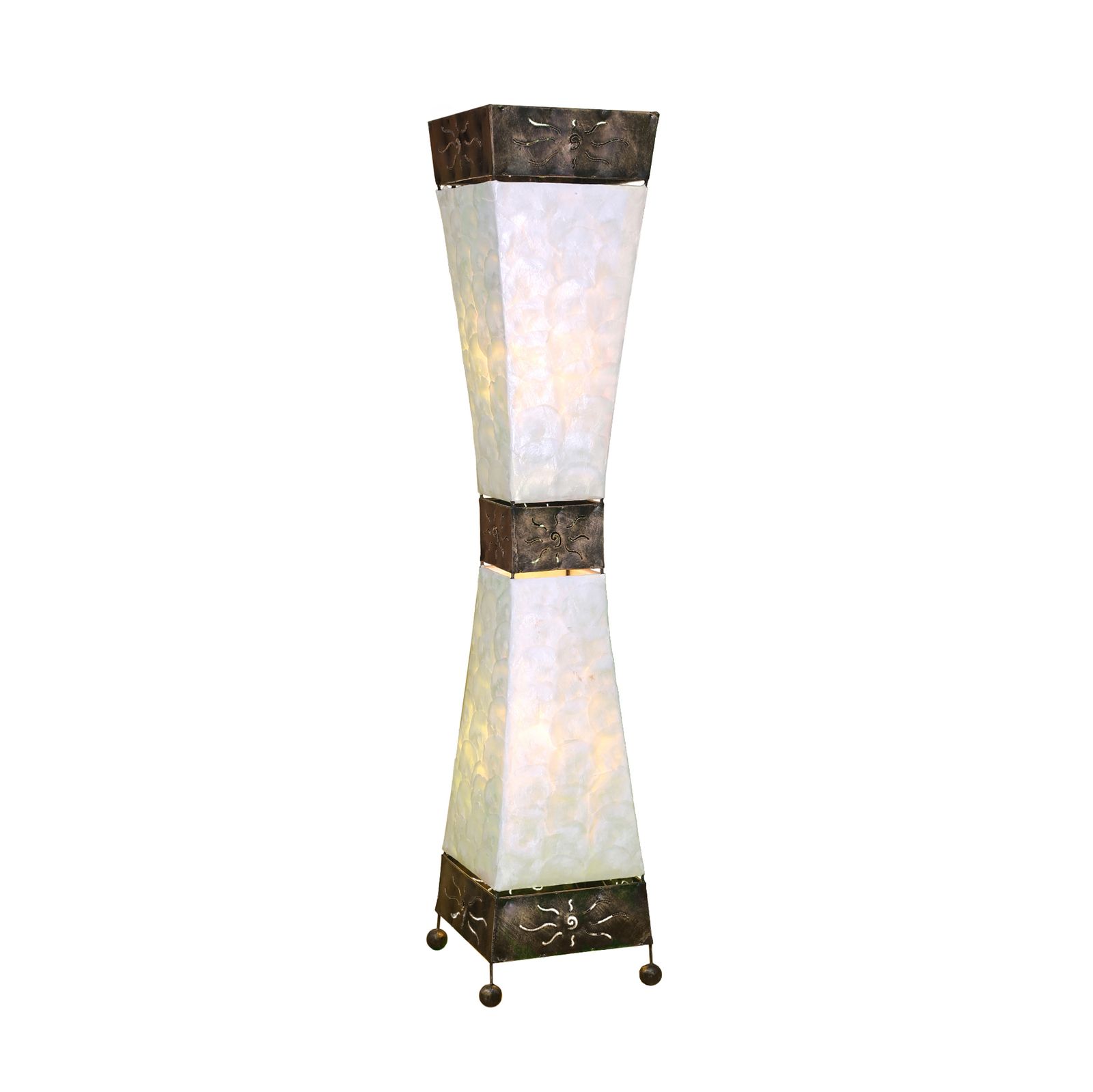 Adrian floor lamp, Capiz shells, height 100 cm
