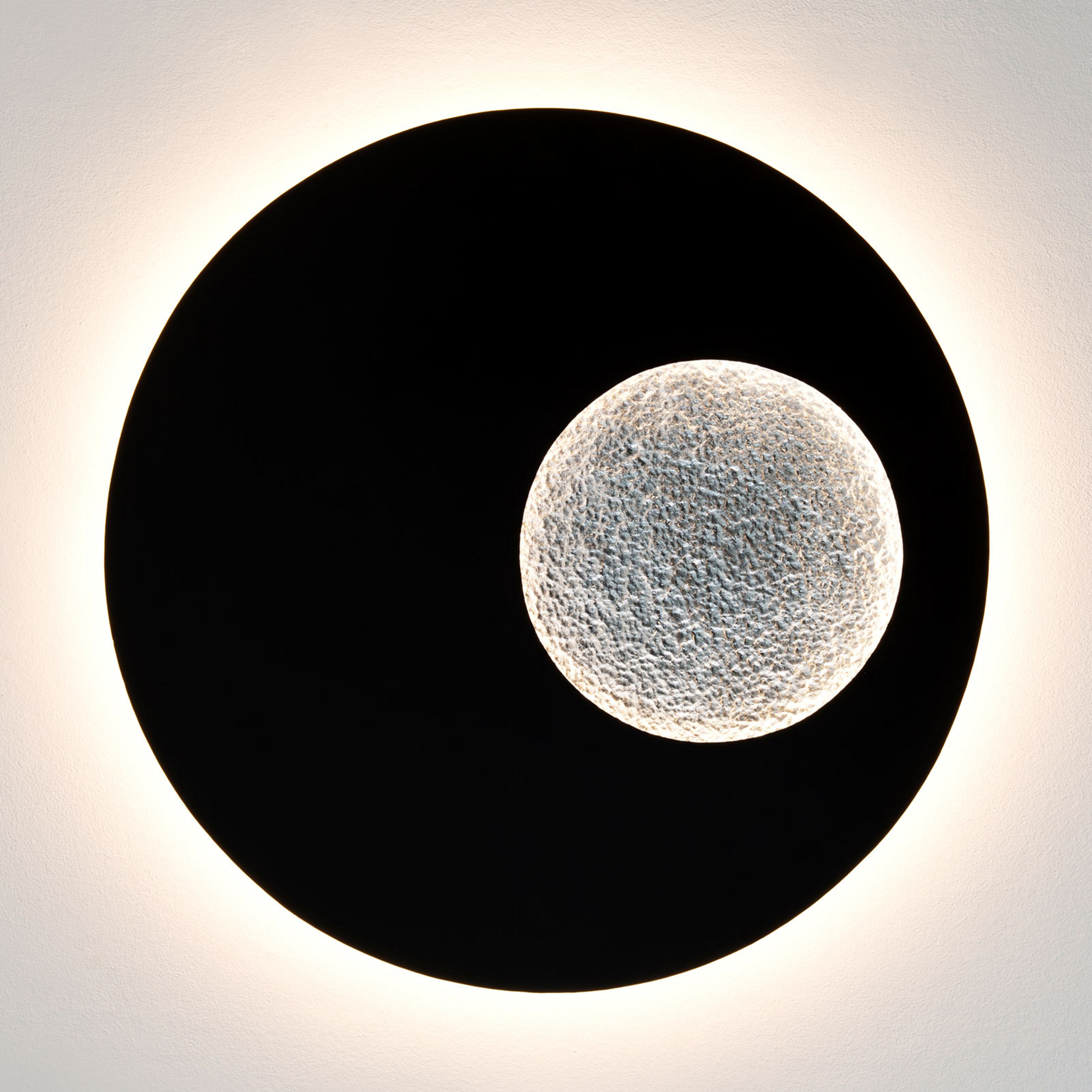 Applique LED Luina, Ø 80 cm, interno argento