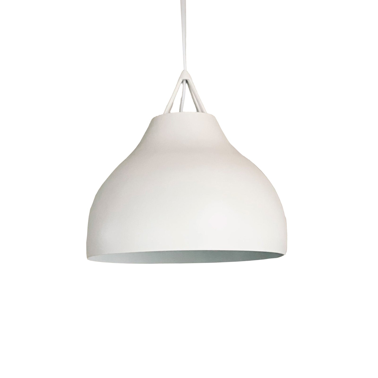 Dyberg Larsen Pyra hanglamp, Ø 29 cm, wit, metaal