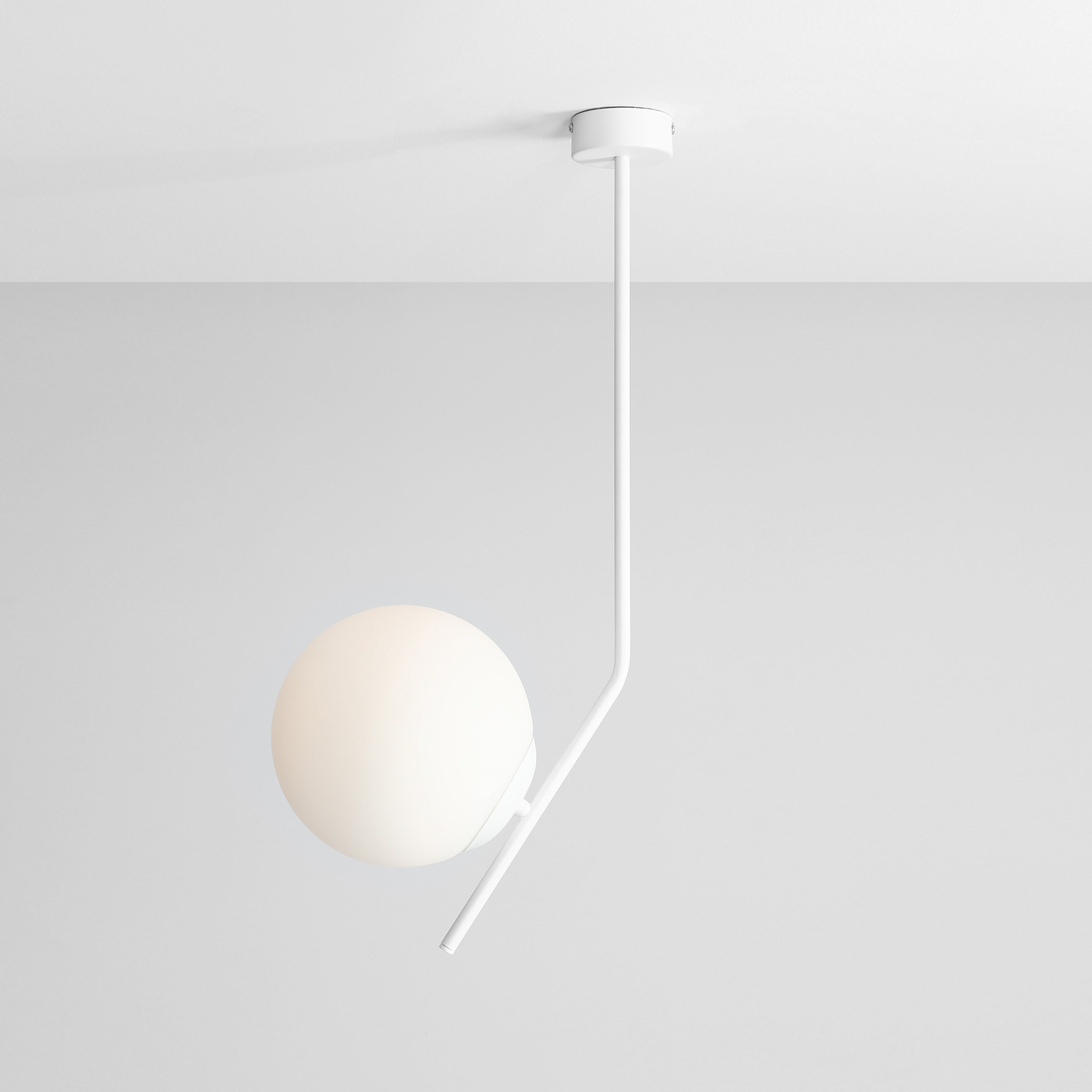 Taklampa Dione, 1 lampa, vit