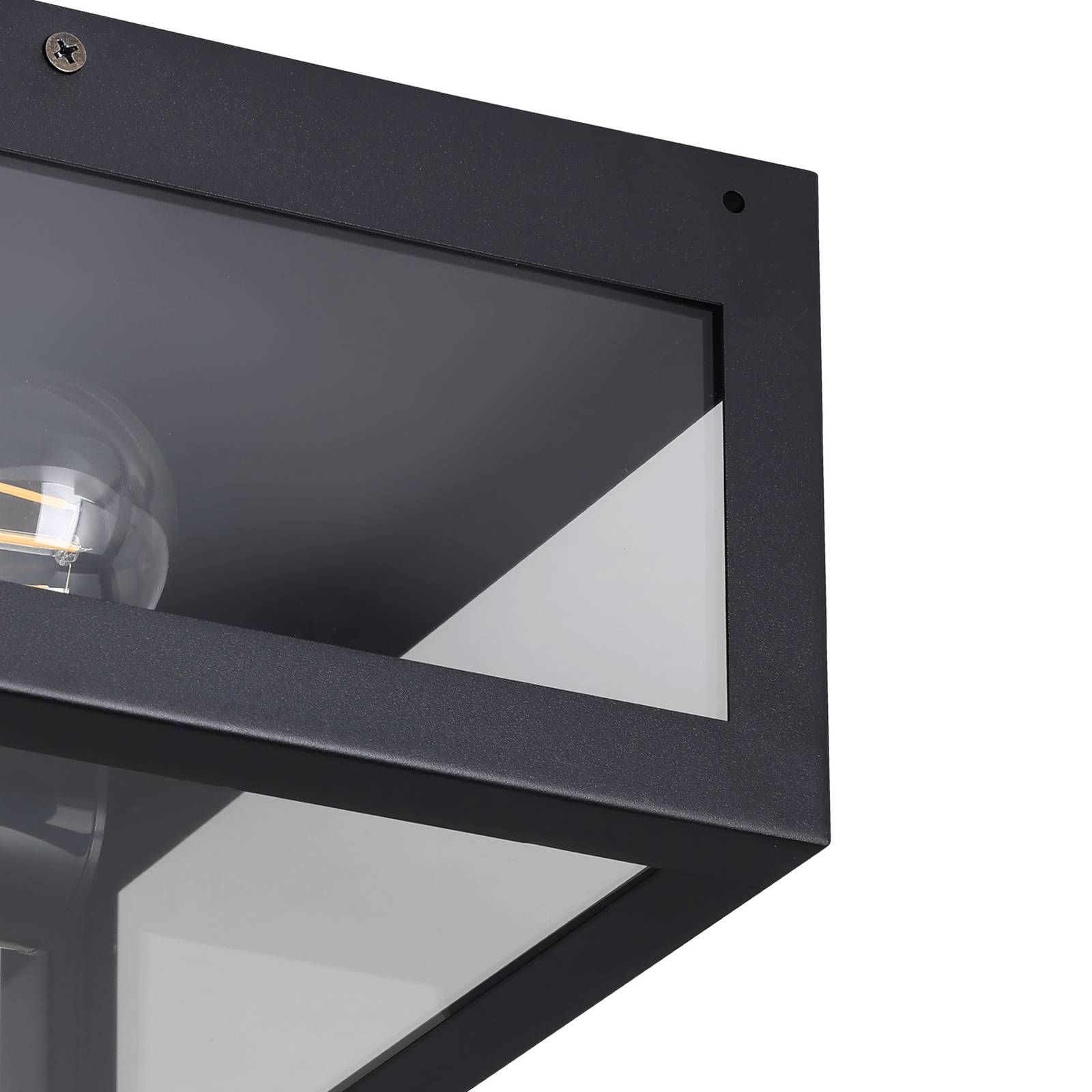 Łazienkowa lampa sufitowa Amezola, 2-pkt. czarna