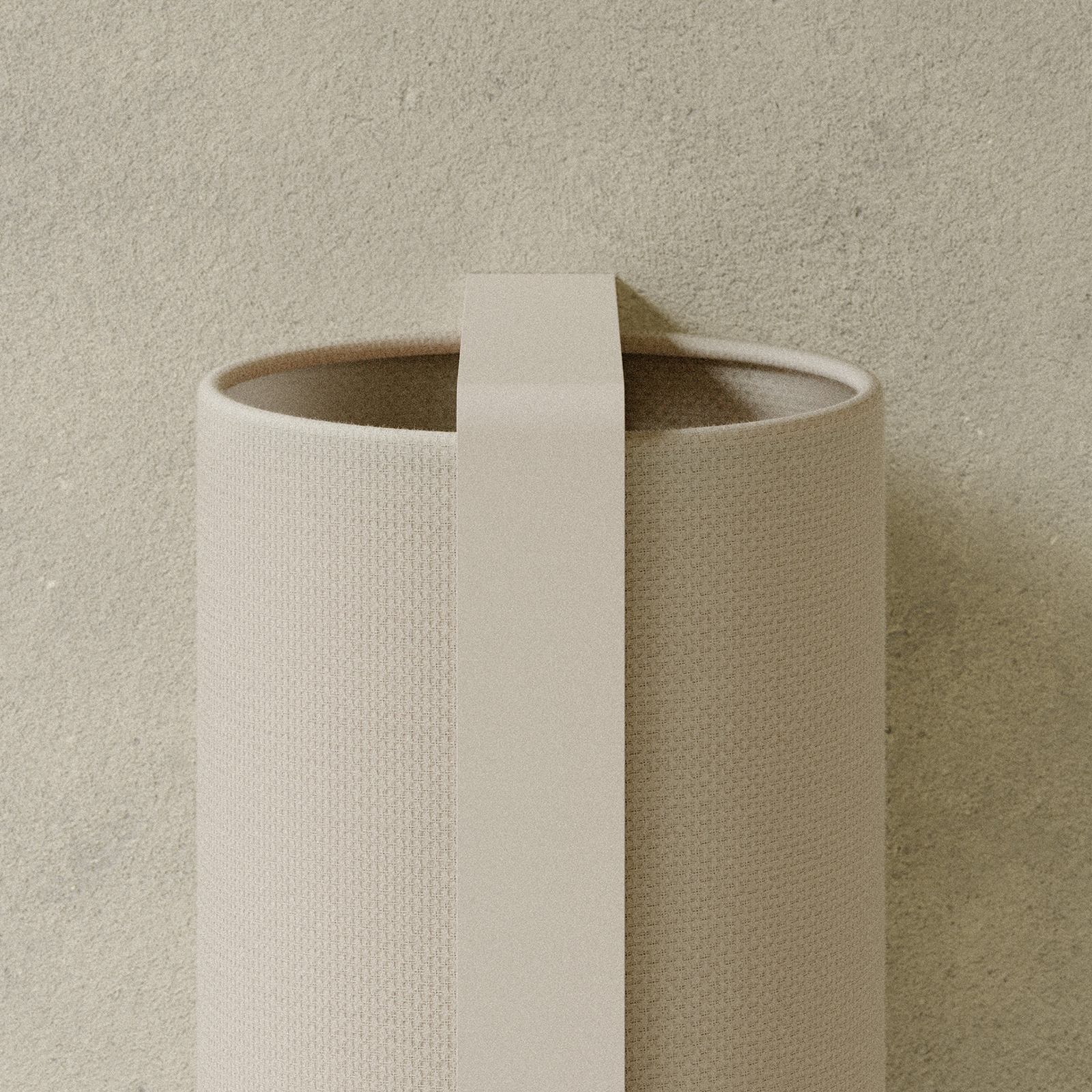 Candeeiro de parede OKOLO, branco, Ø 16 cm, metal/tecido, E27-LED - GRUPA Candeeiro de parede OKOLO, branco, Ø 16 cm, metal/tecido, E27-LED - GRUPA