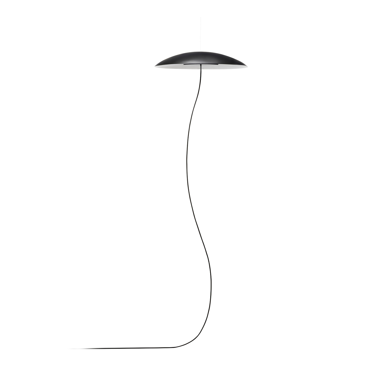 LEDS-C4 Noway Single piantana LED curva, nero