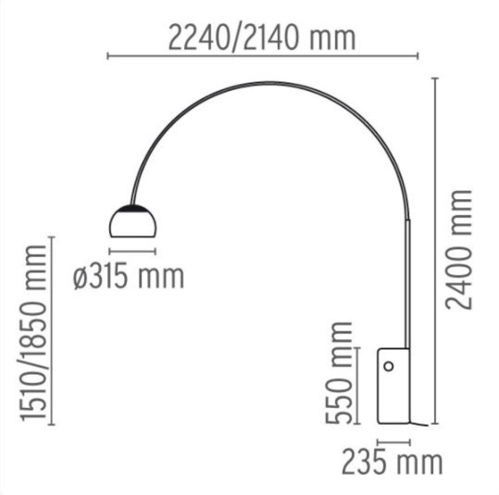 Arco Candeeiro de Pé LED - Flos