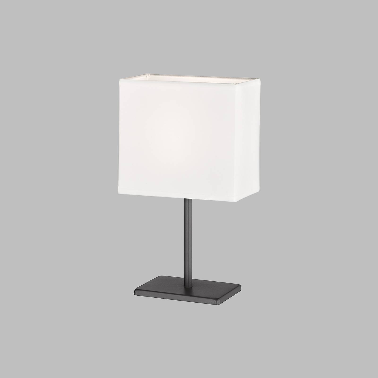 FH Lighting Lampe de table Kate abat-jour tissu, blanche