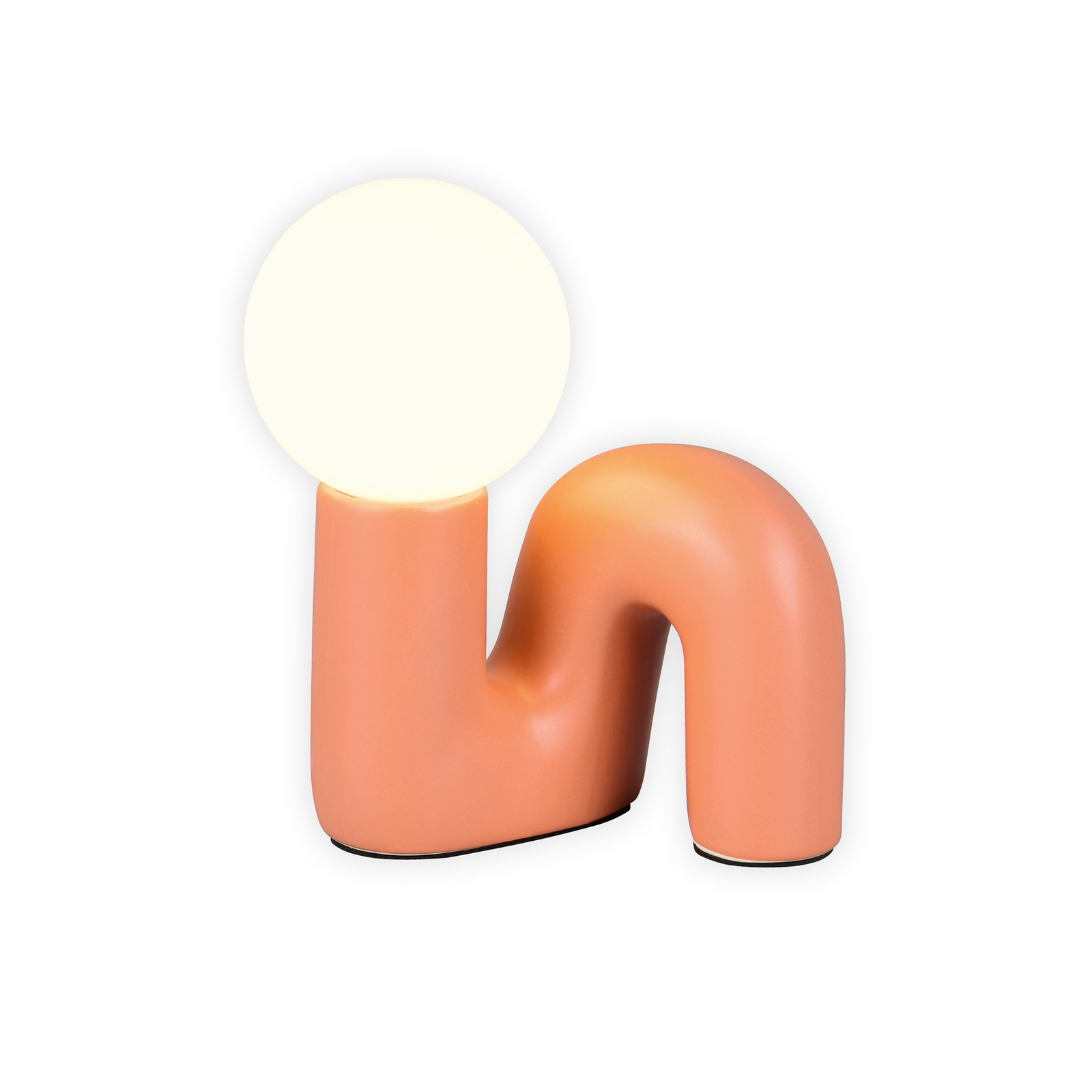 Lampa de masă Quinn, portocaliu, înălțime 22 cm, ceramică/sticlă, G9