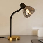 Macere table lamp, brass/black