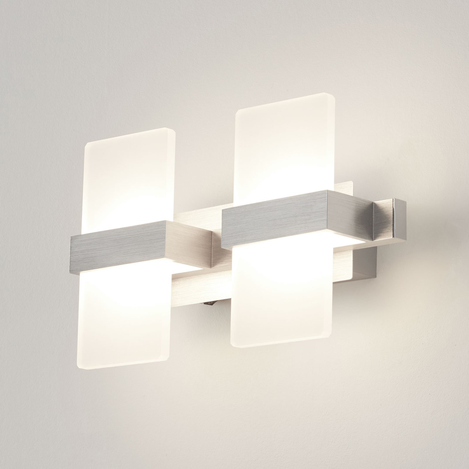 LED-vägglampa Platon 2 lampor