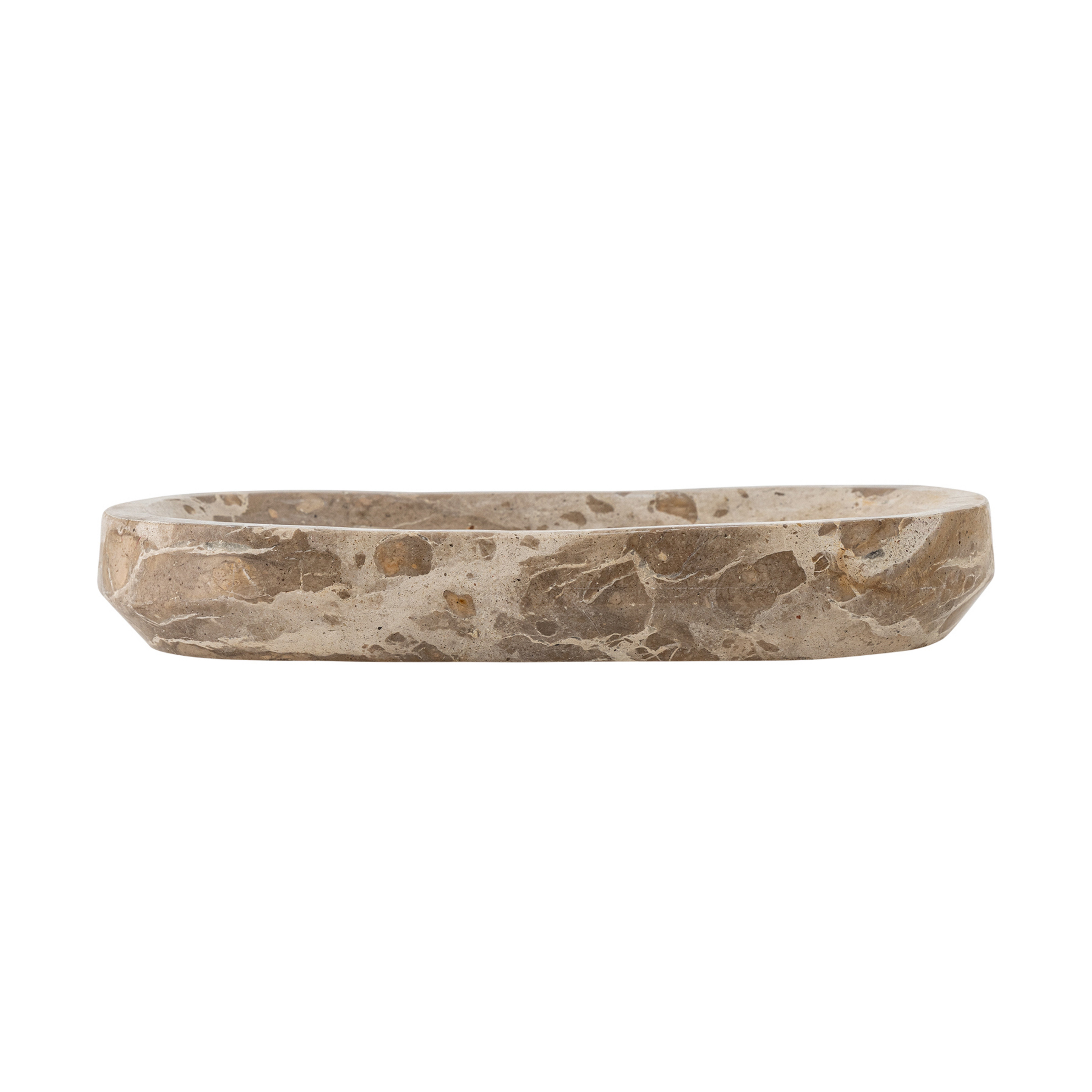 Plateau Shao, marbre, beige, longueur 24,5 cm - BLOOMINGVILLE