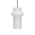 Żyrandol Pilule Up, biała matowa, Ø 15 cm, szkło