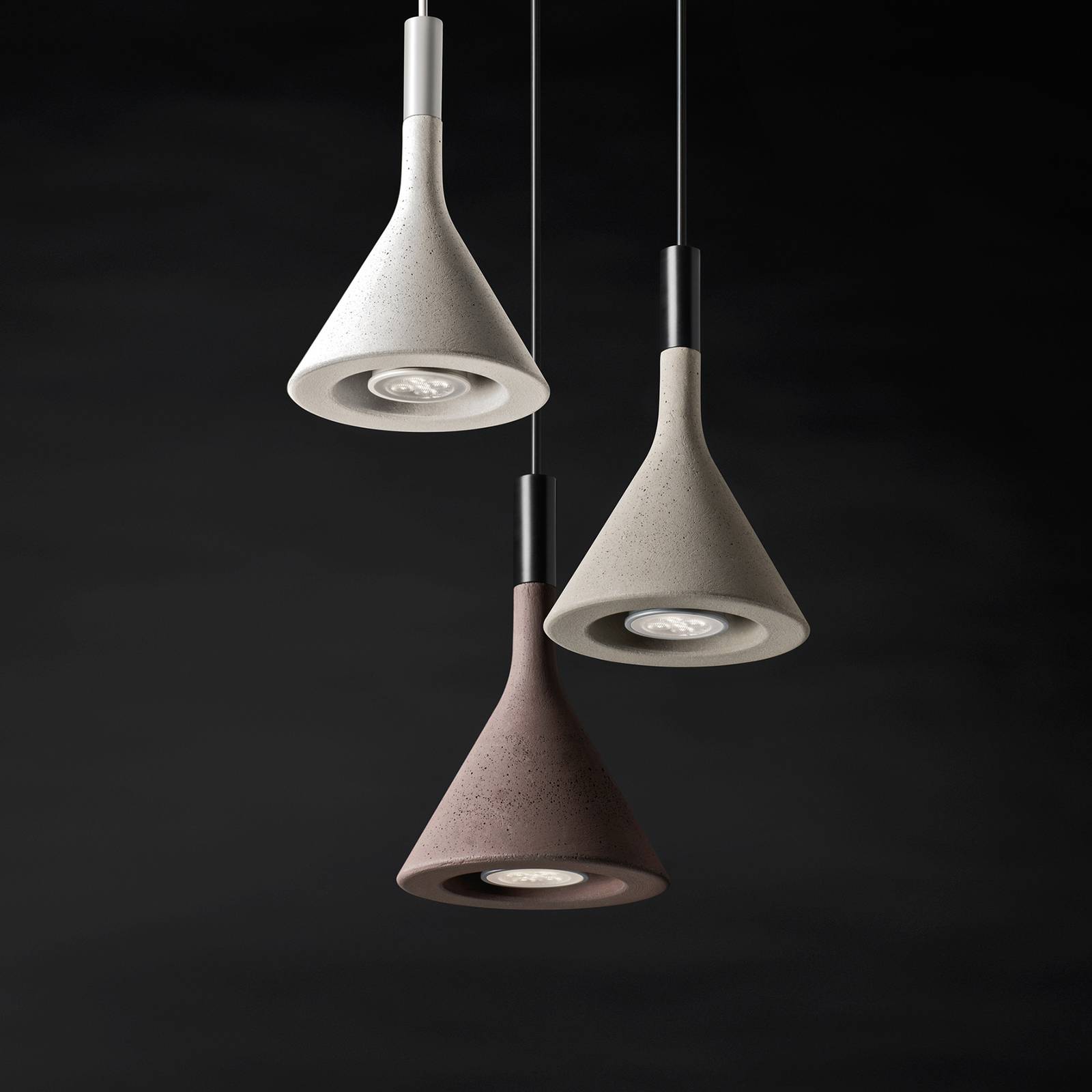 Foscarini Aplomb Mini lampa wisząca beton brązowa