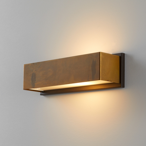 Vägglampa Lola 35 cm i mässing och brunt