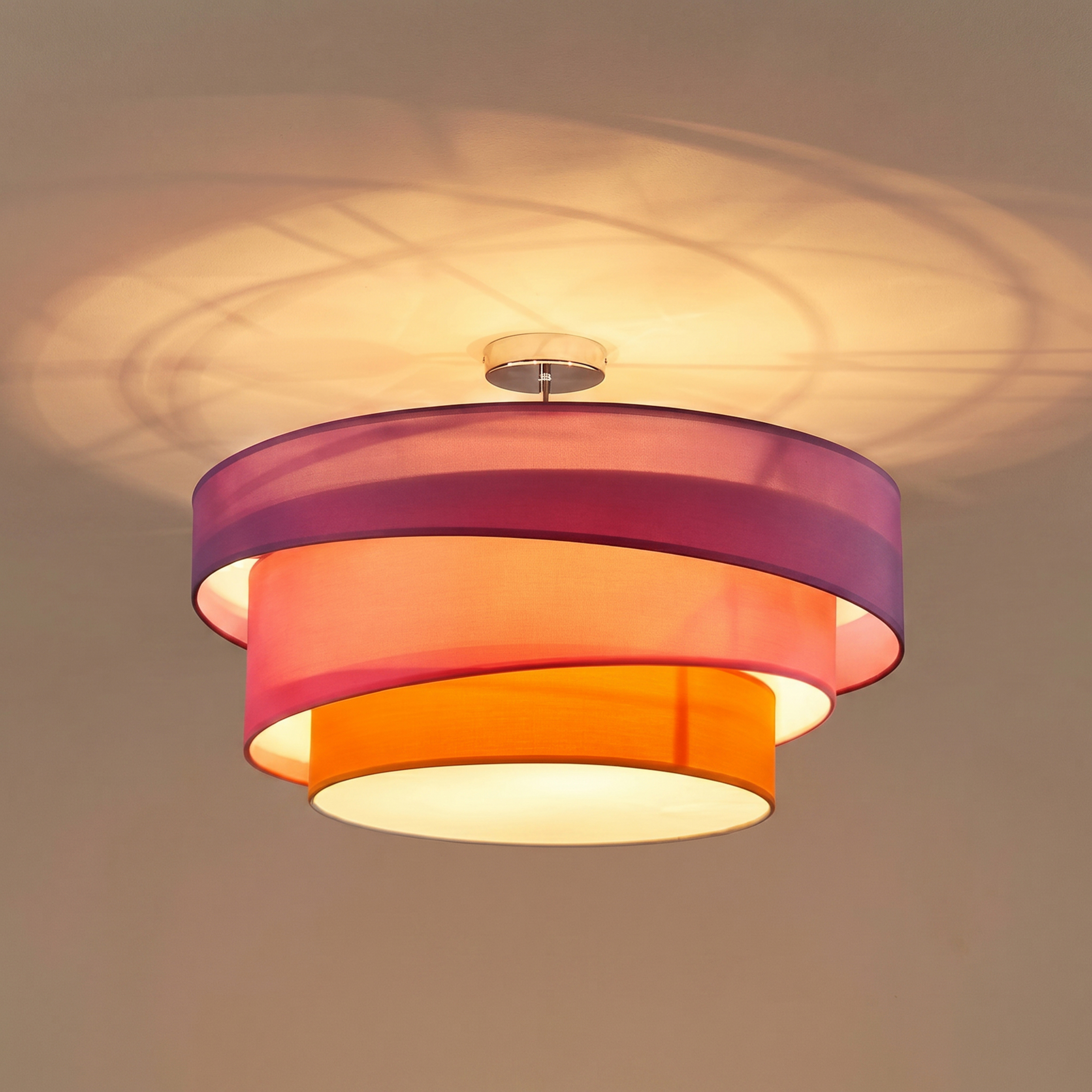 Melia Ceiling Lamp Violet/Pink/Orange/Chrome - Lindby