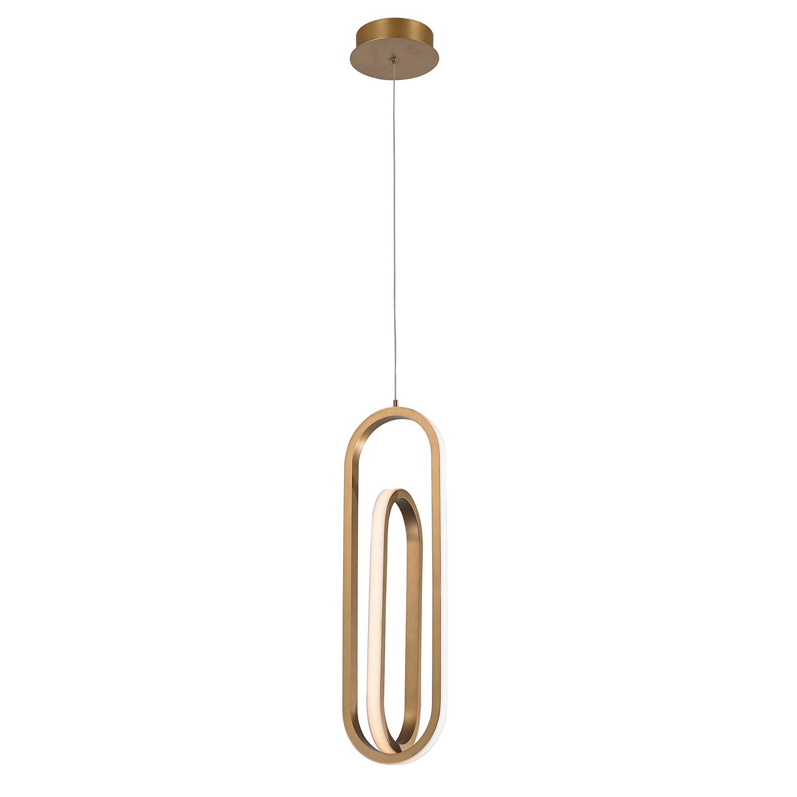 LED hanglamp DENMARK, goud geborsteld, Ø 21 cm, metaal