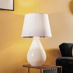 Lacrima table lamp, white/silver