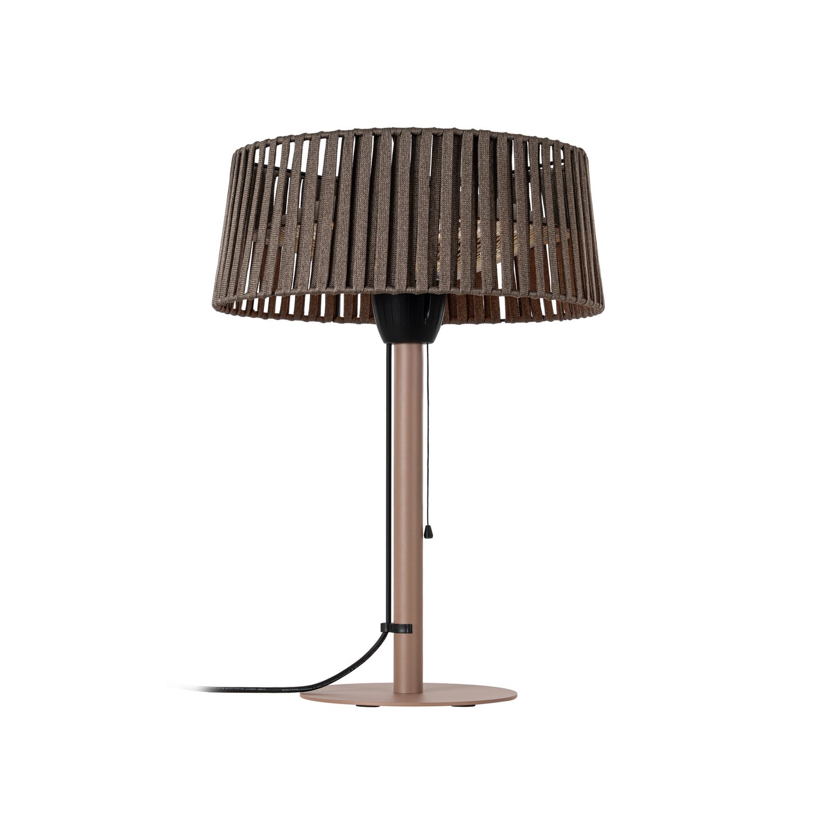 Radiateur rayonnant de table Pyravo, marron, aluminium, hauteur 70 cm, IP44 -