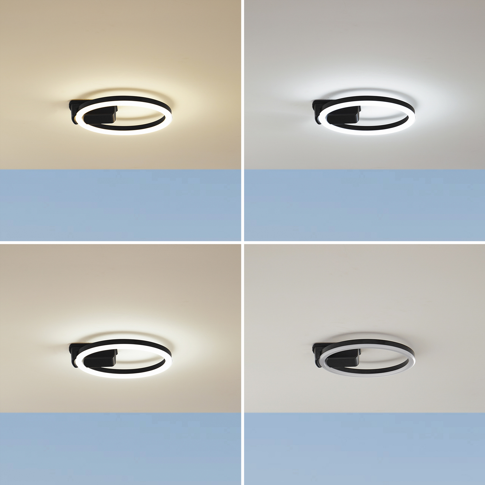 Lindby LED outdoor ceiling light Finian, Ø 31 cm, CCT, dimmable