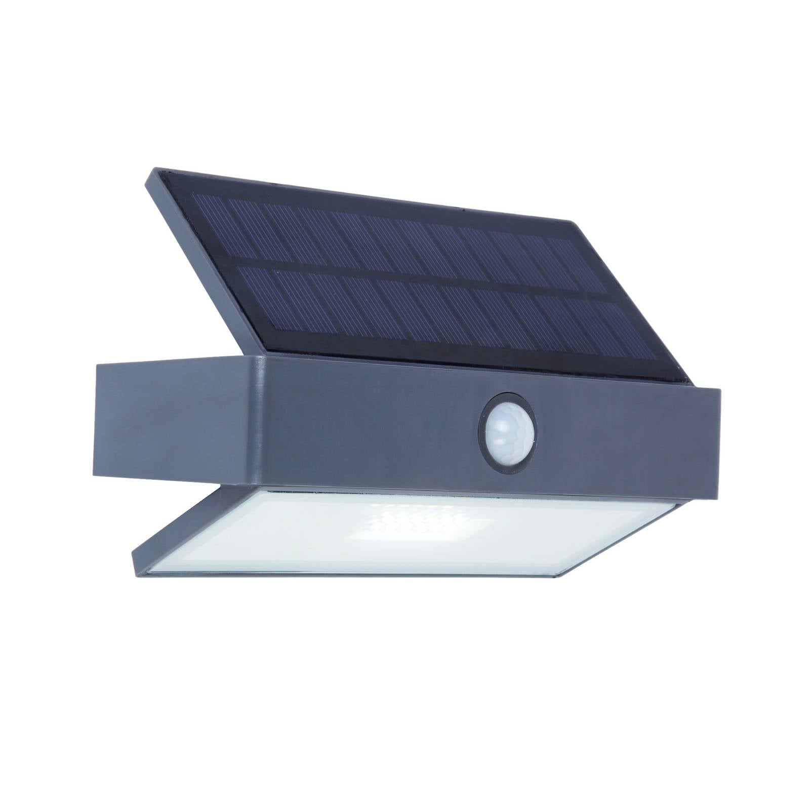 Arrow 6910601335 Solar-Außenwandleuchte mit Bewegungsmelder 23 W Neutralweiß Anthrazit