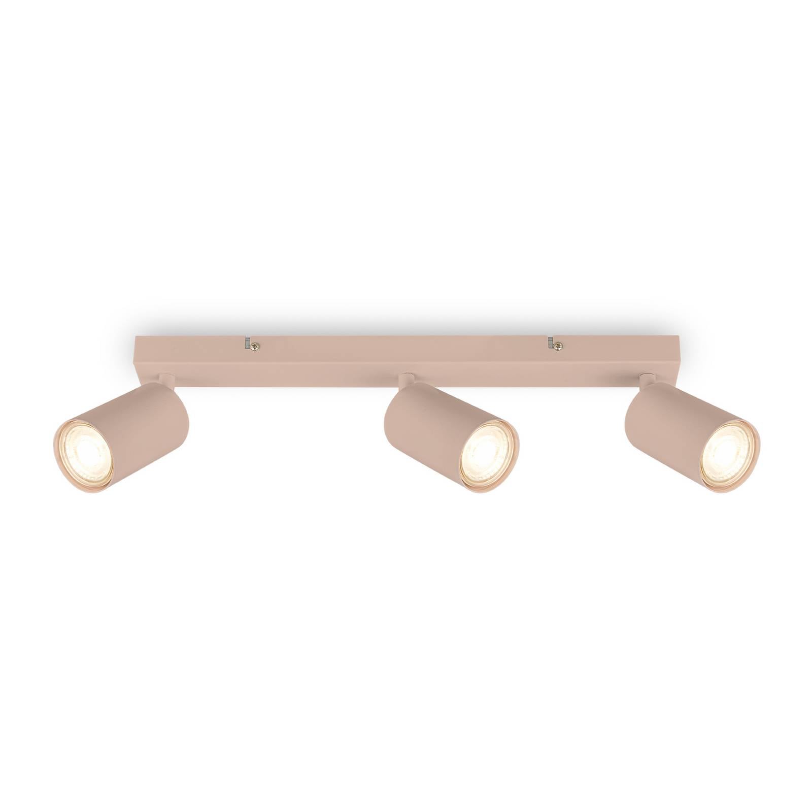 Deckenstrahler Tip, beige, 3-flg., Metall, GU10, beweglich