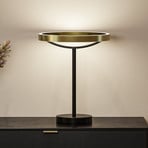 Stolová LED lampa Paulmann Melira s LED osvetlením, čierna/zlatá, výška 37 cm