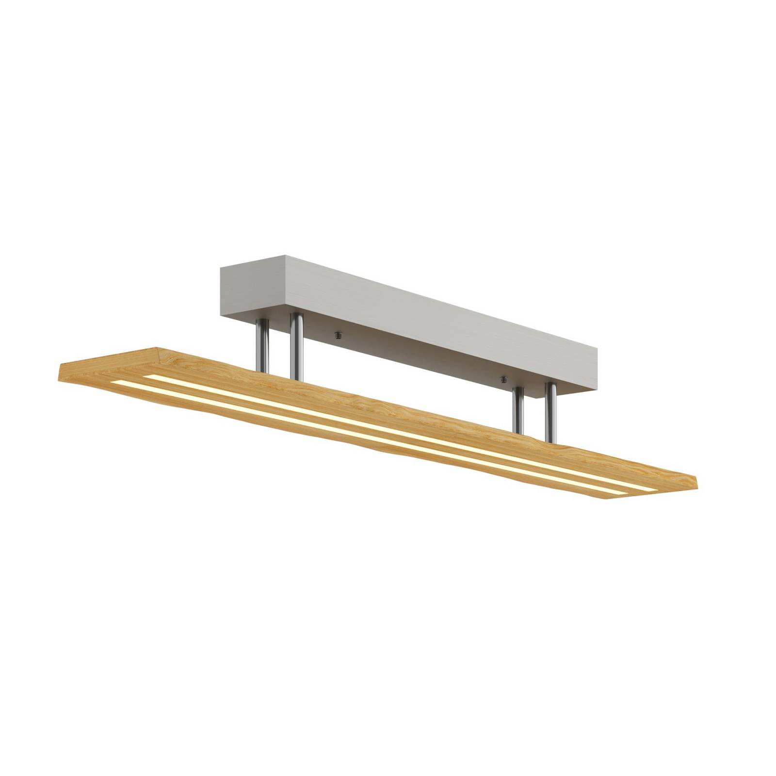 Rothfels Cyra LED wooden ceiling lamp - Living / Dining Room - Flush Ceiling Light - dimmable - Modern - Brown